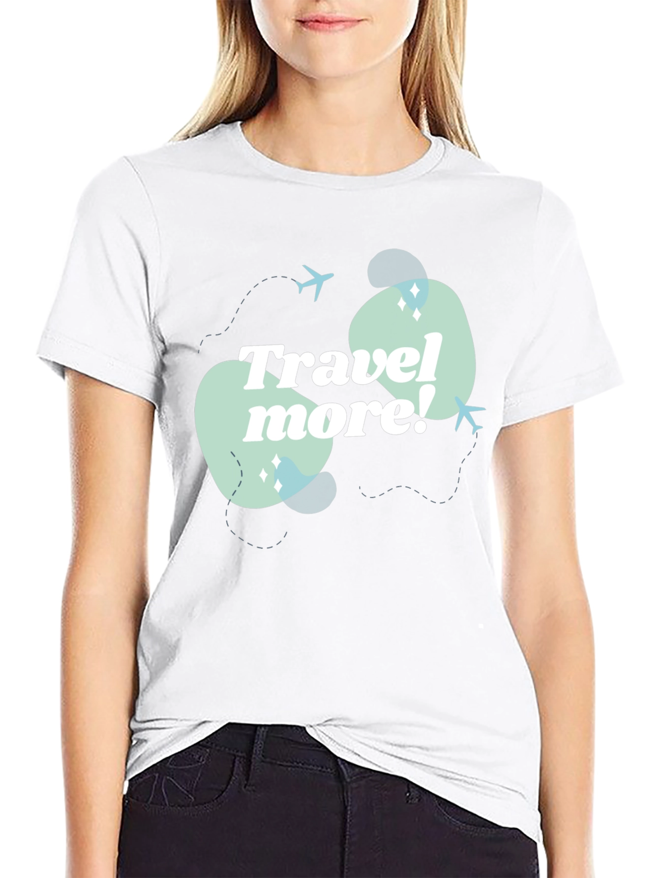 Travel More Graphic Tee - Mens Black T-Shirt