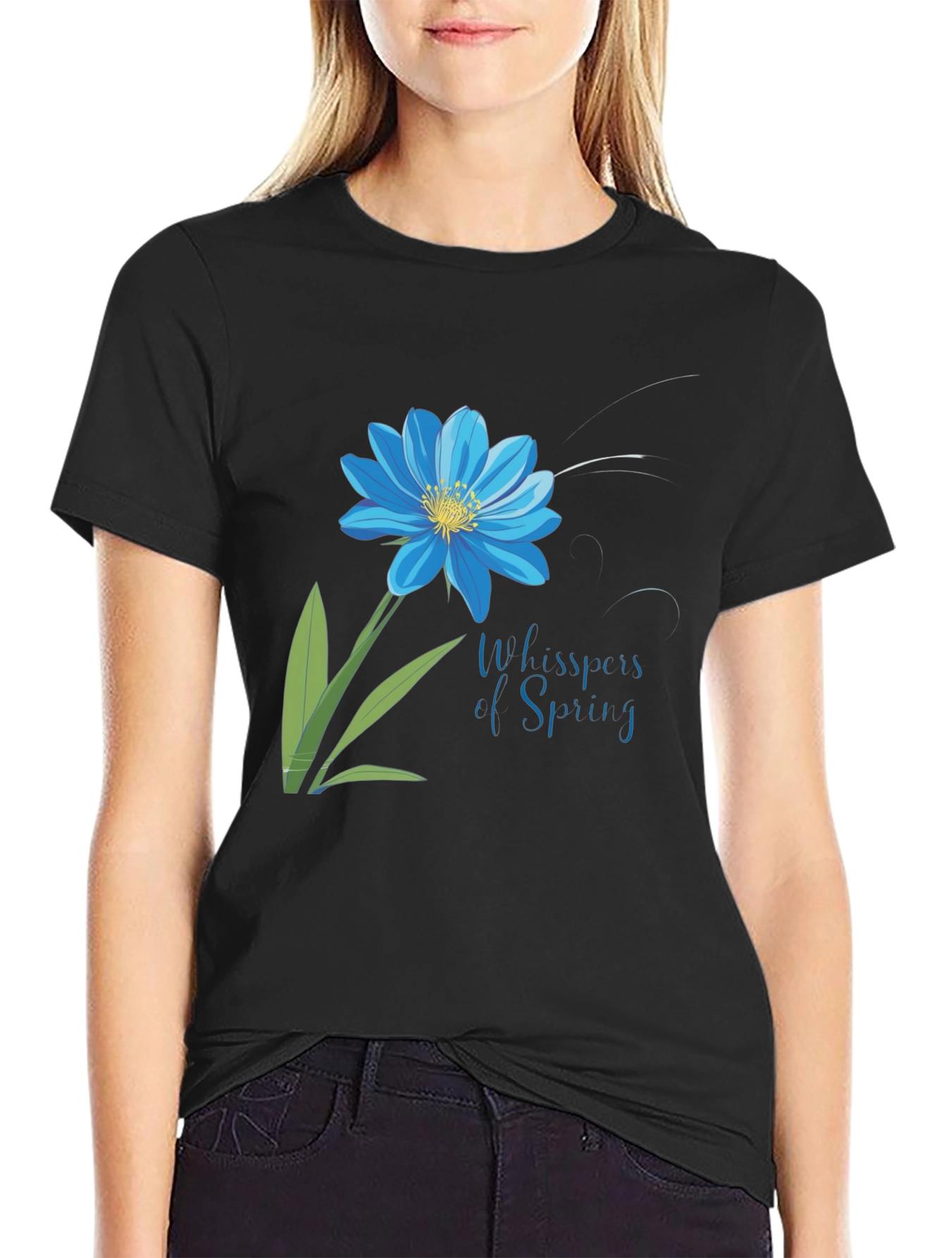 Floral Whispers Spring Graphic T-Shirt