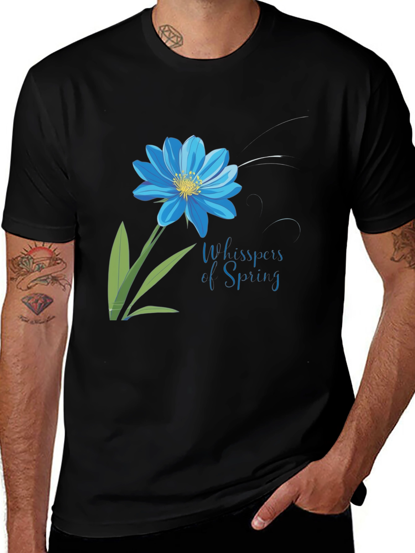 Floral Whispers Spring Graphic T-Shirt