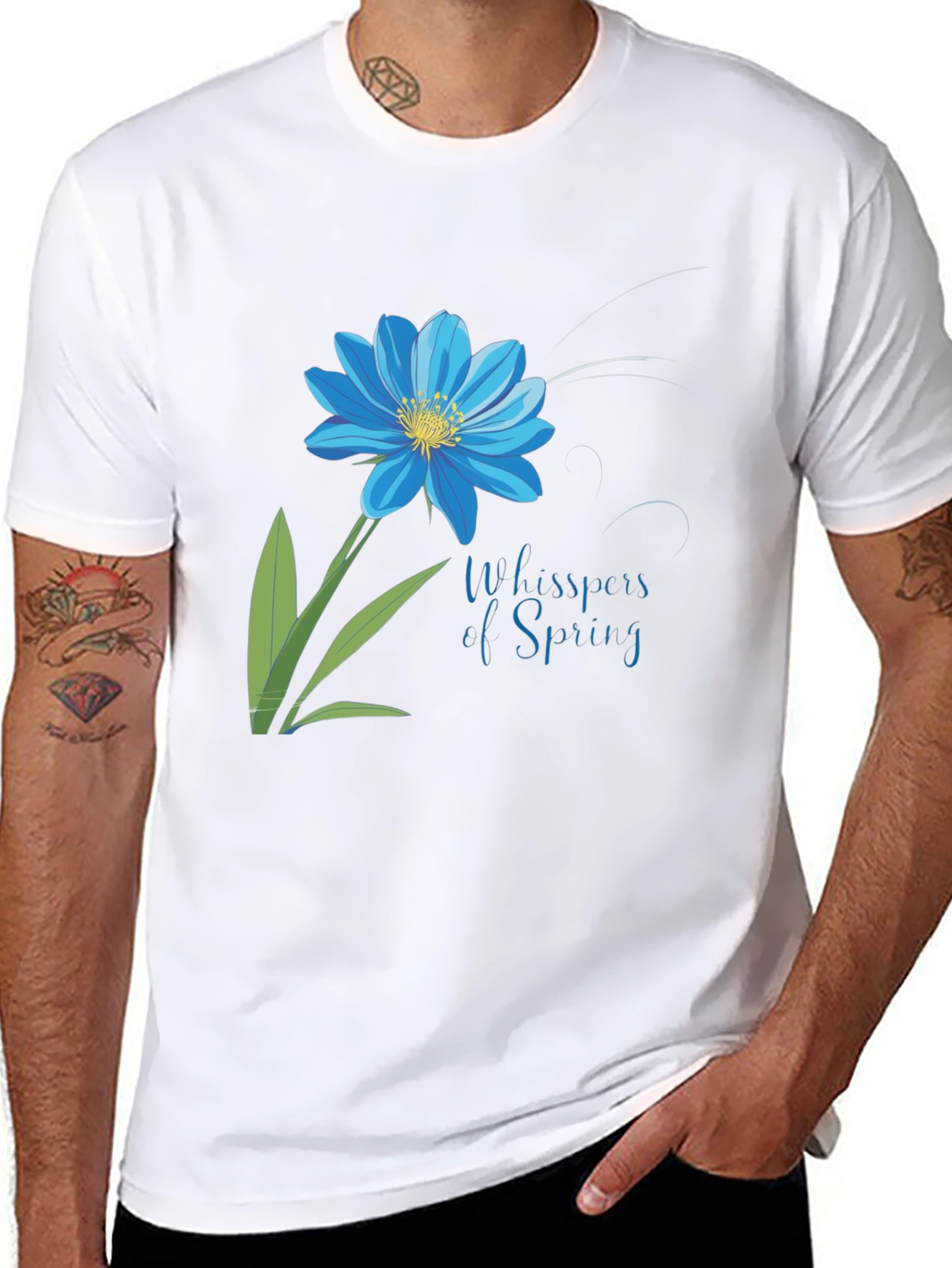 Floral Whispers Spring Graphic T-Shirt
