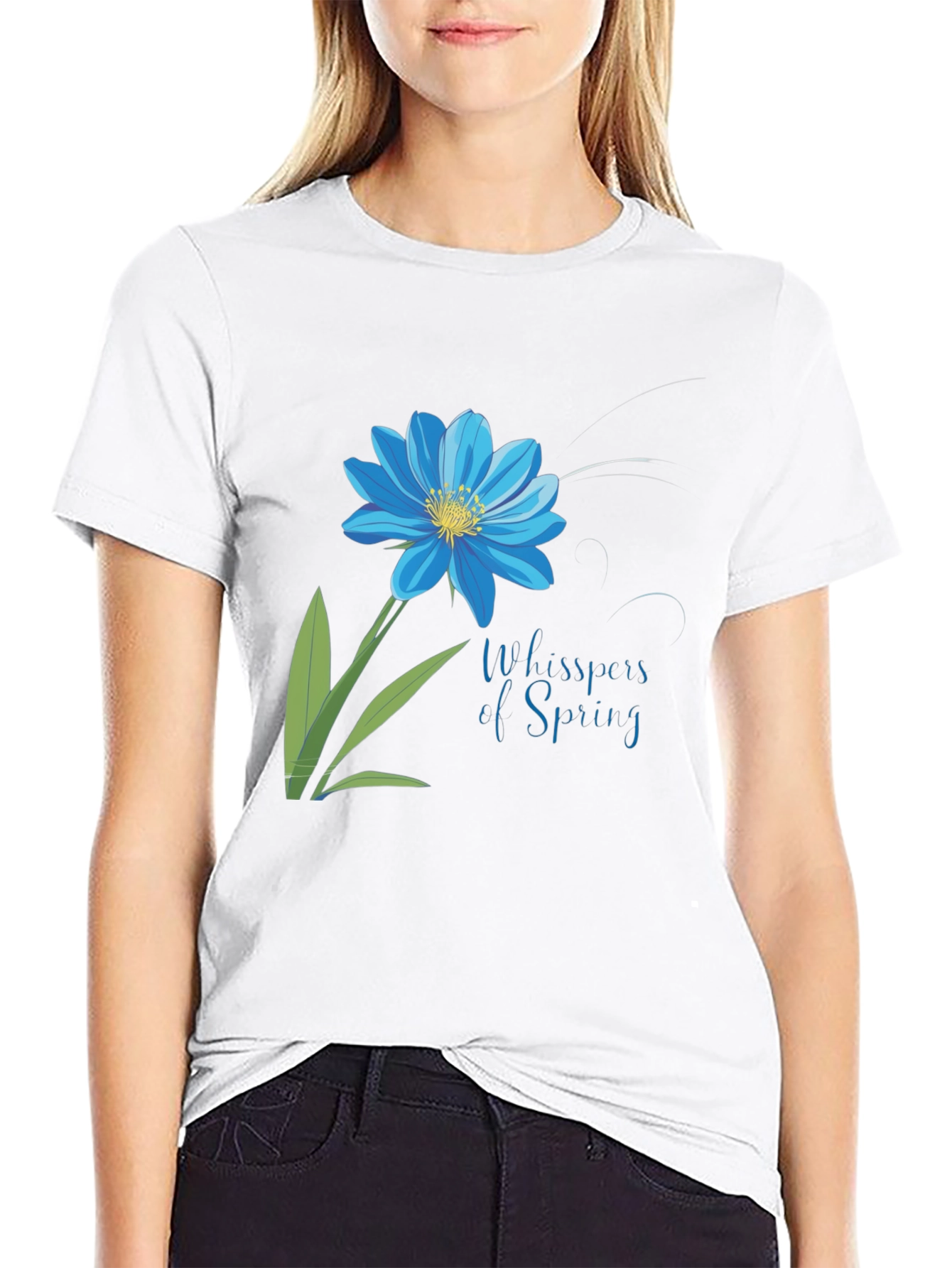 Floral Whispers Spring Graphic T-Shirt