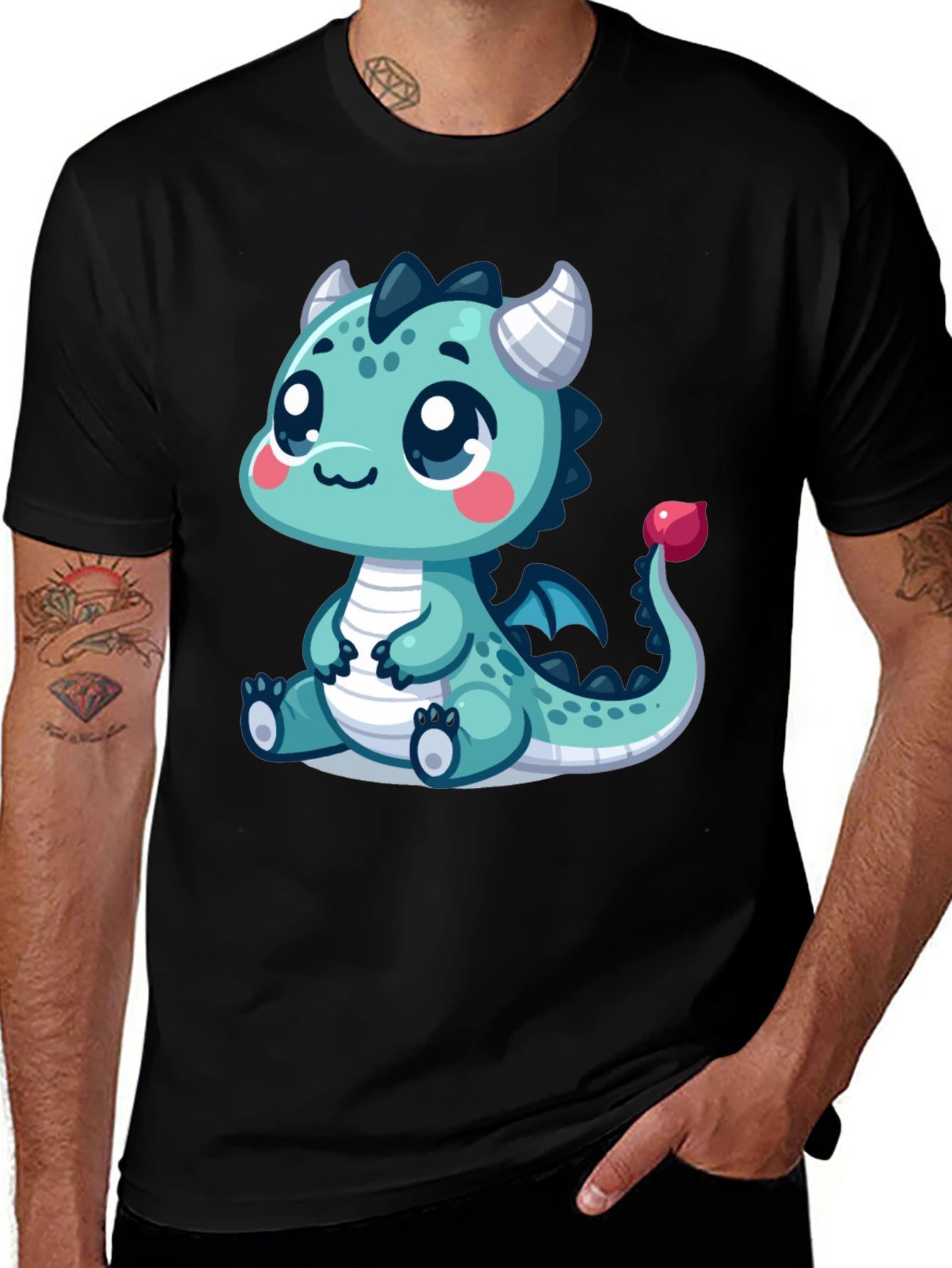 Cute Cartoon Dragon Graphic Tee