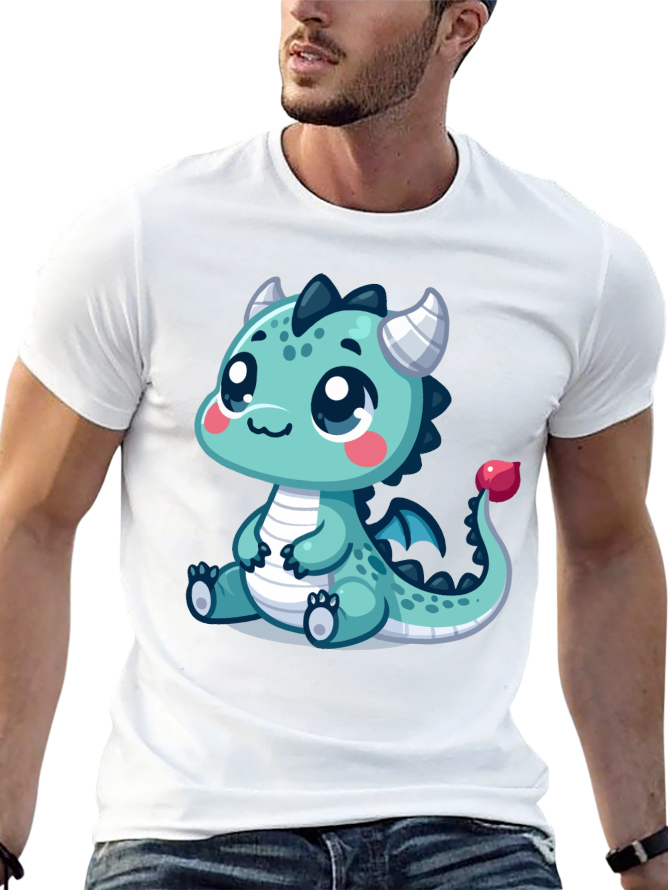 Cute Cartoon Dragon Graphic Tee