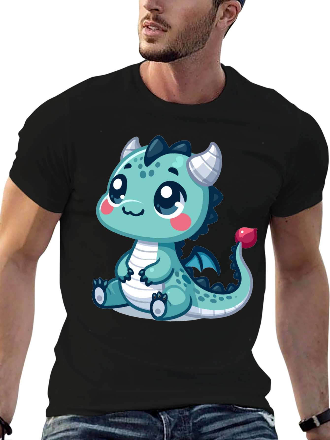 Cute Cartoon Dragon Graphic Tee