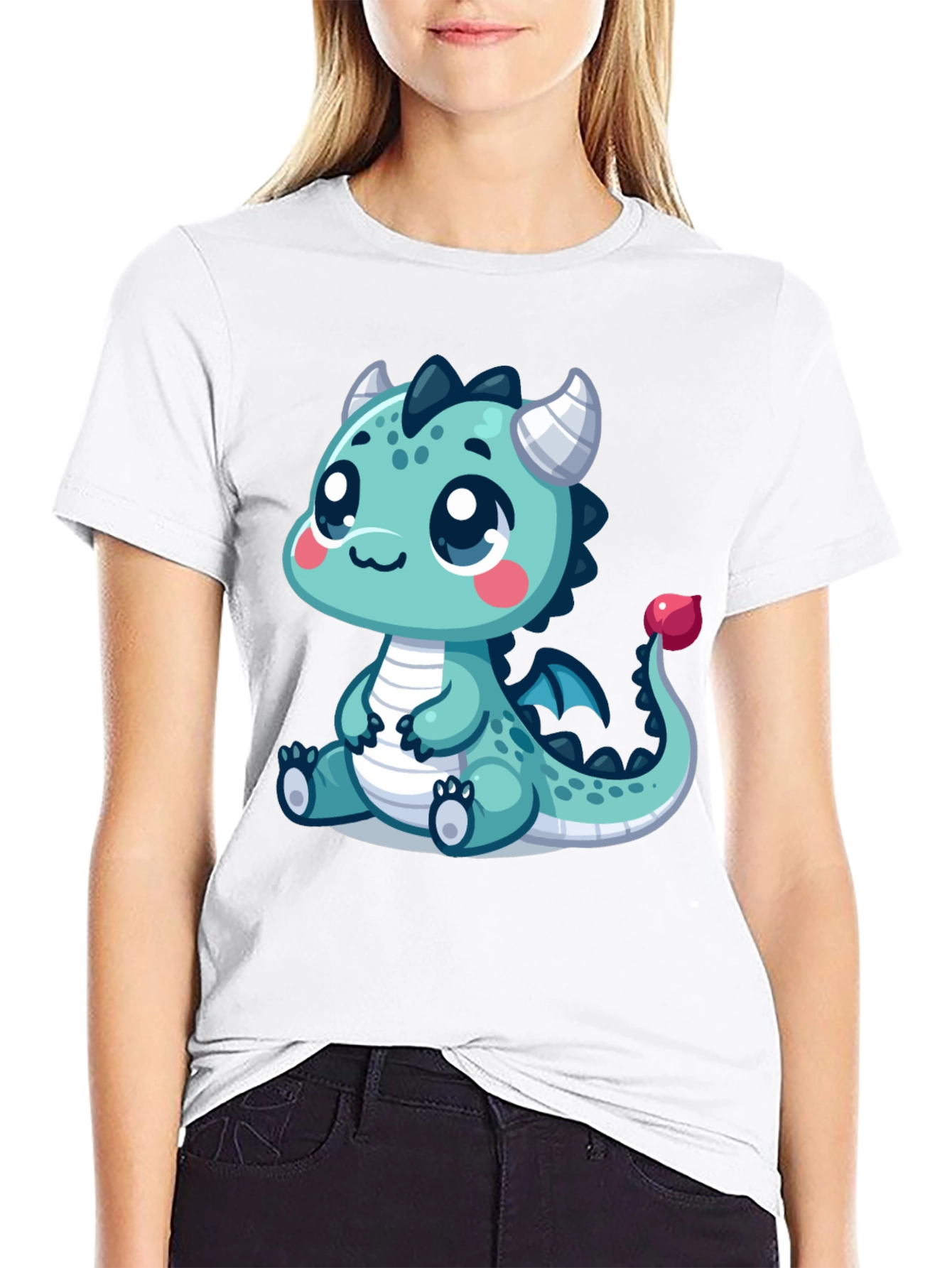 Cute Cartoon Dragon Graphic Tee