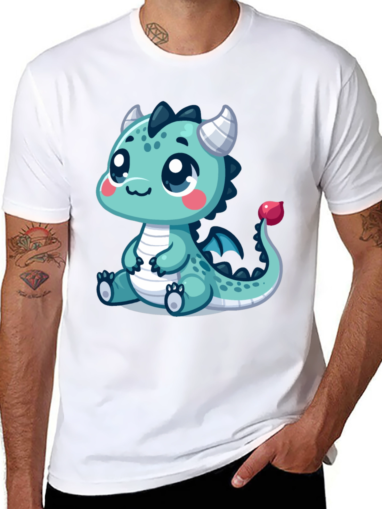 Cute Cartoon Dragon Graphic Tee