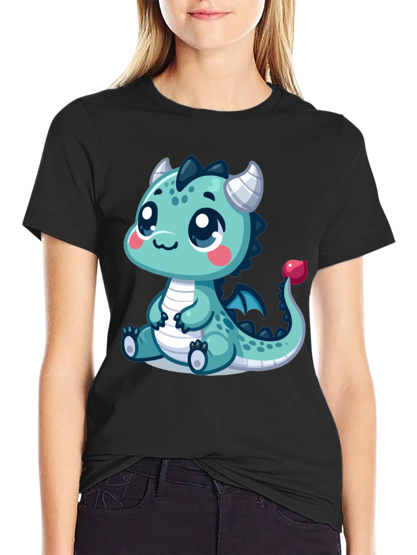 Cute Cartoon Dragon Graphic Tee