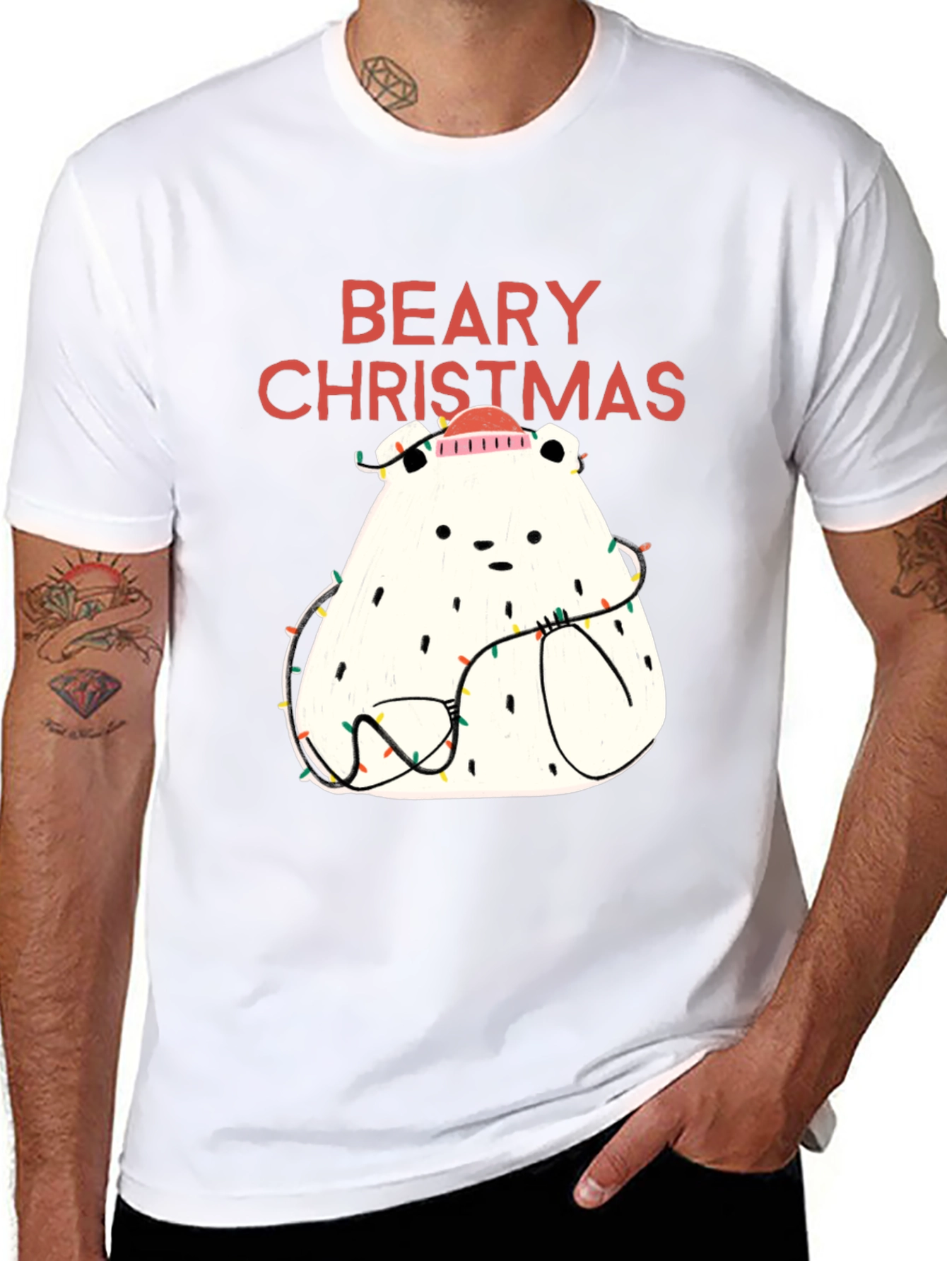 Beary Christmas Graphic Tee - Holiday Fun