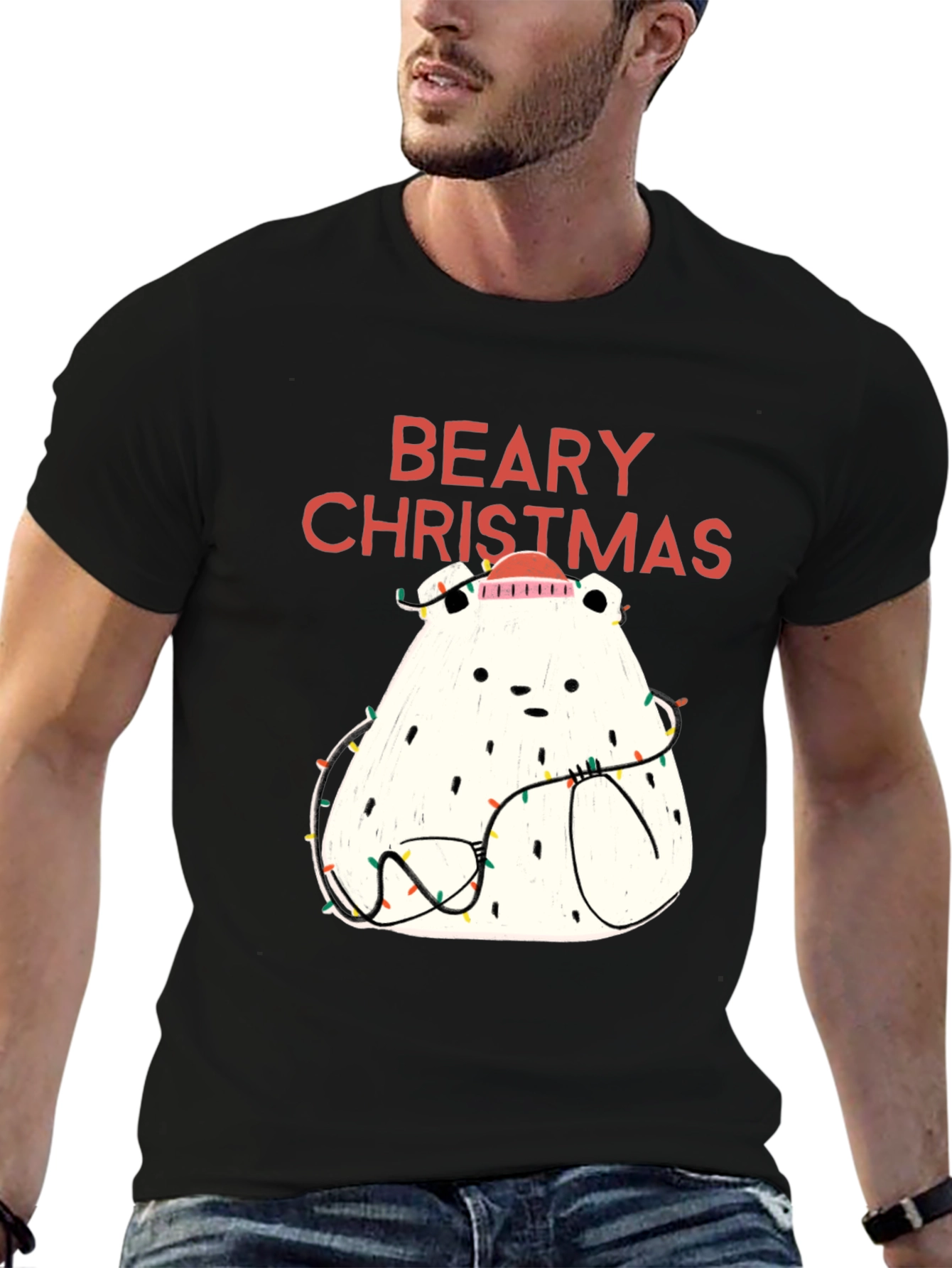 Beary Christmas Graphic Tee - Holiday Fun