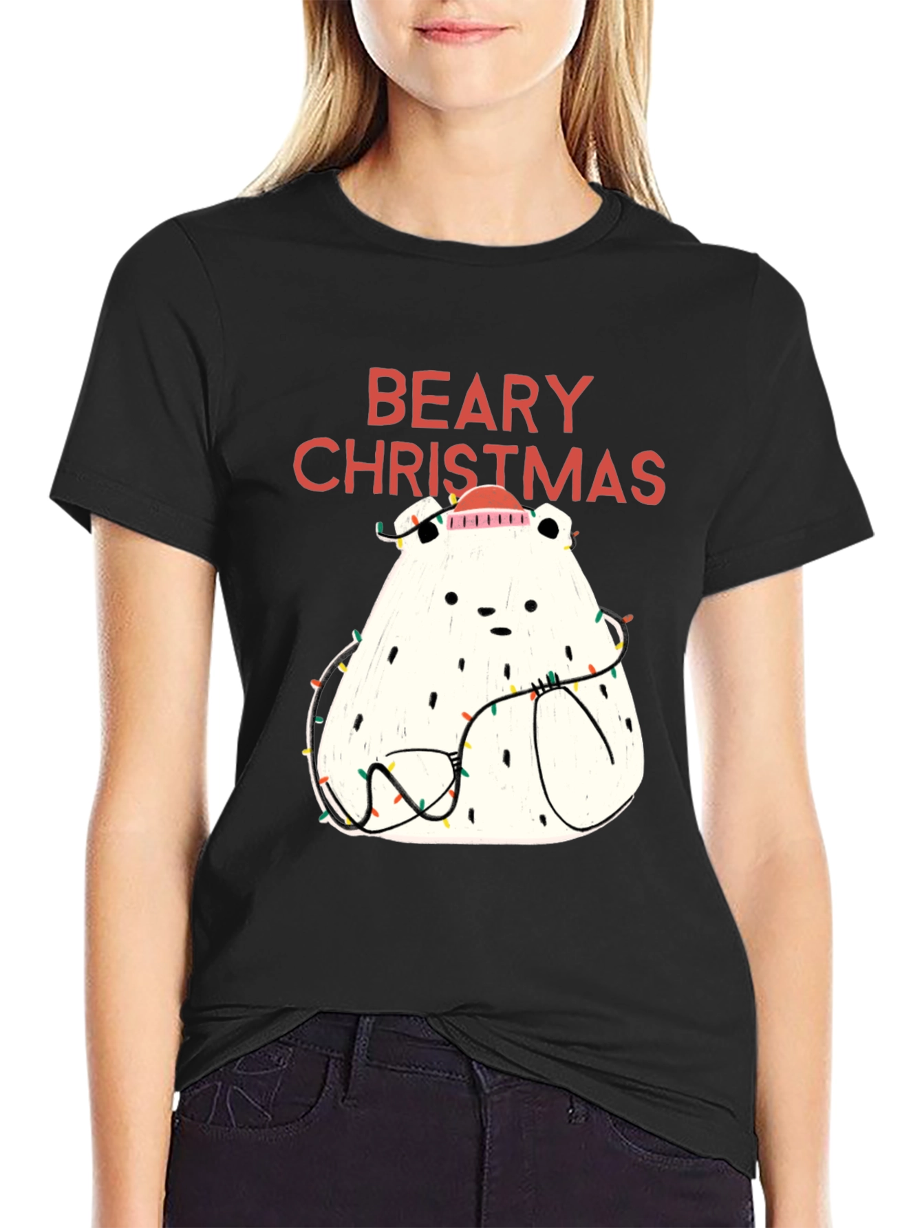 Beary Christmas Graphic Tee - Holiday Fun