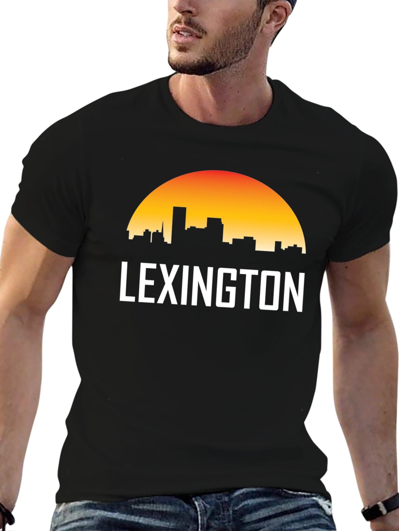 Lexington Skyline Graphic T-Shirt - Retro Sunset Tee