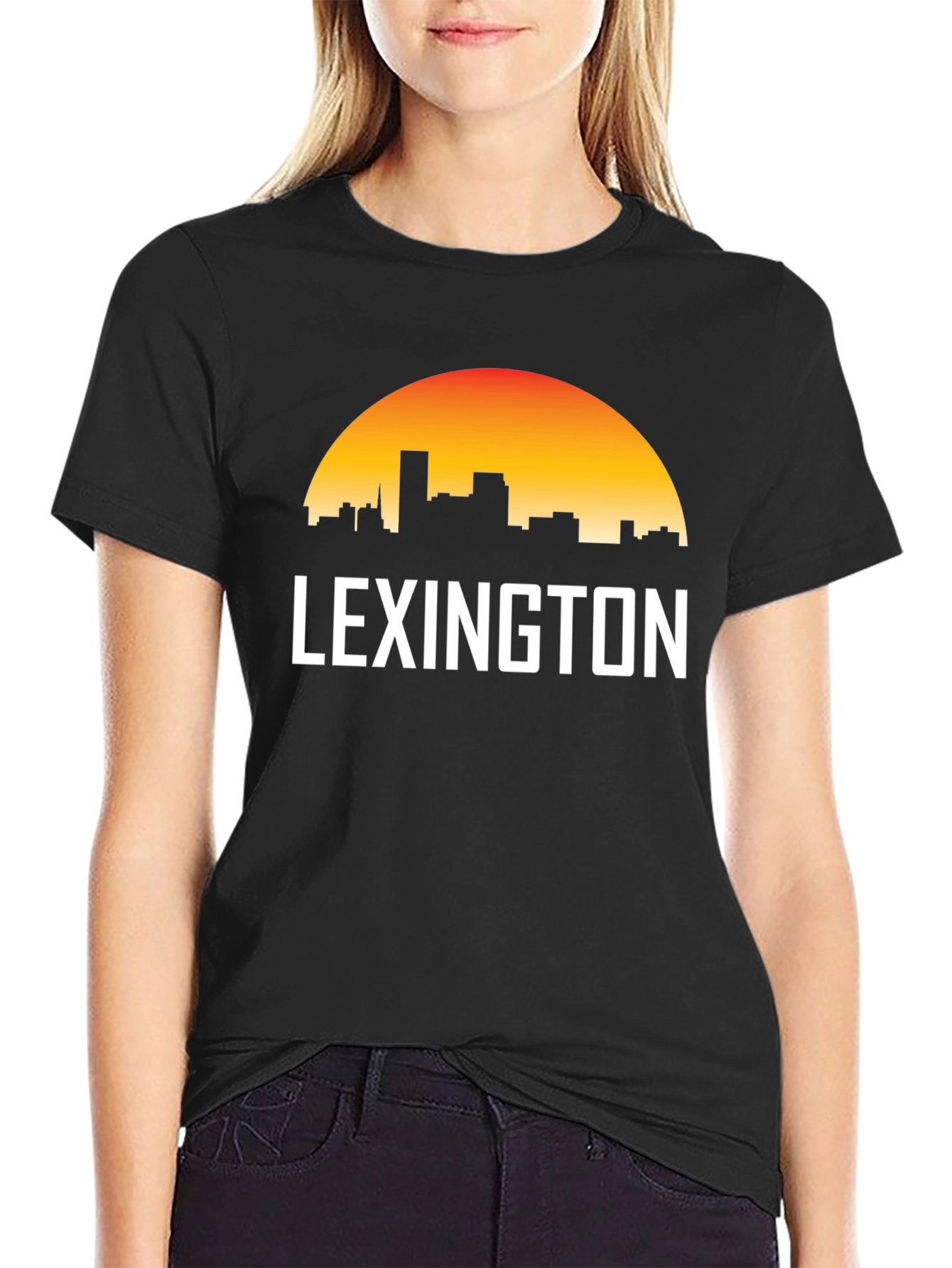 Lexington Skyline Graphic T-Shirt - Retro Sunset Tee