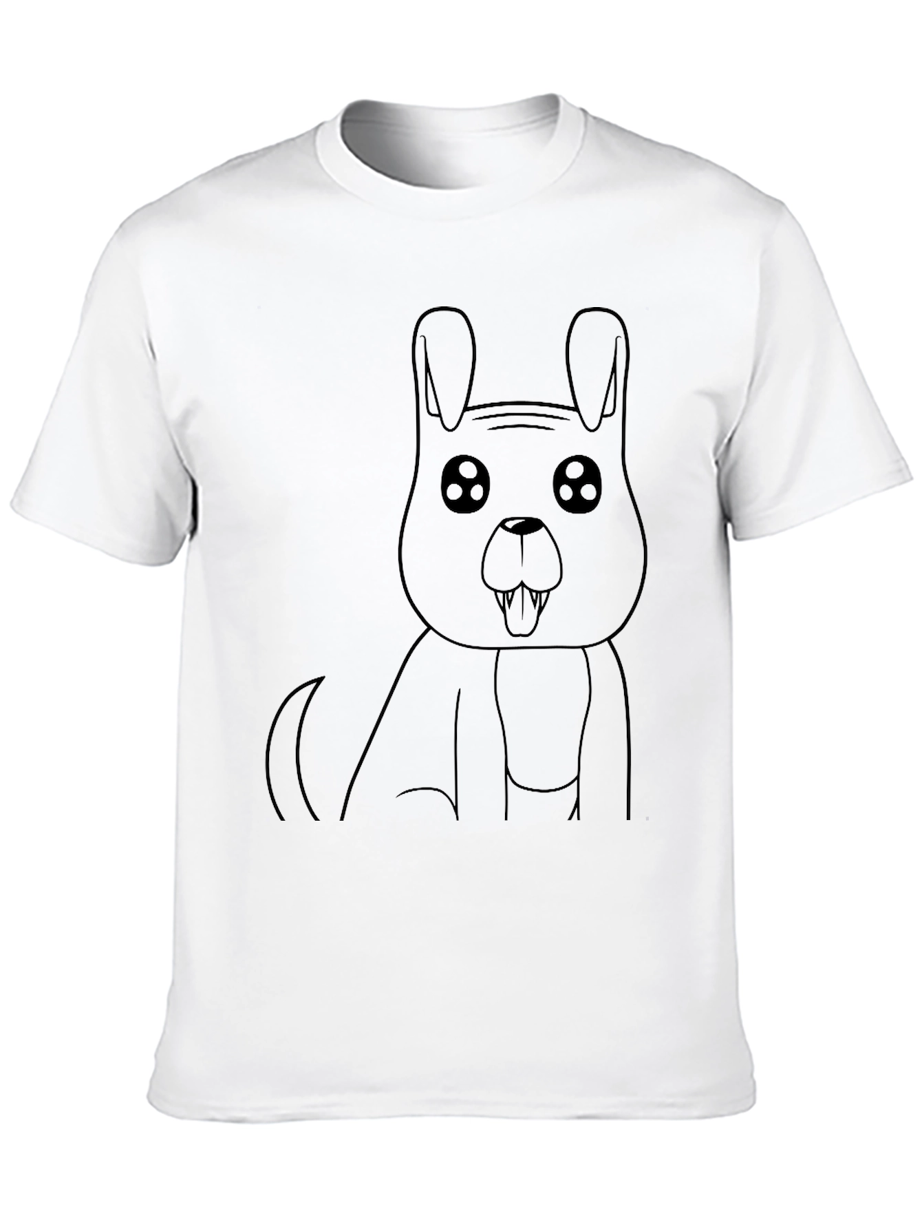 Cute Dog Graphic Black T-Shirt