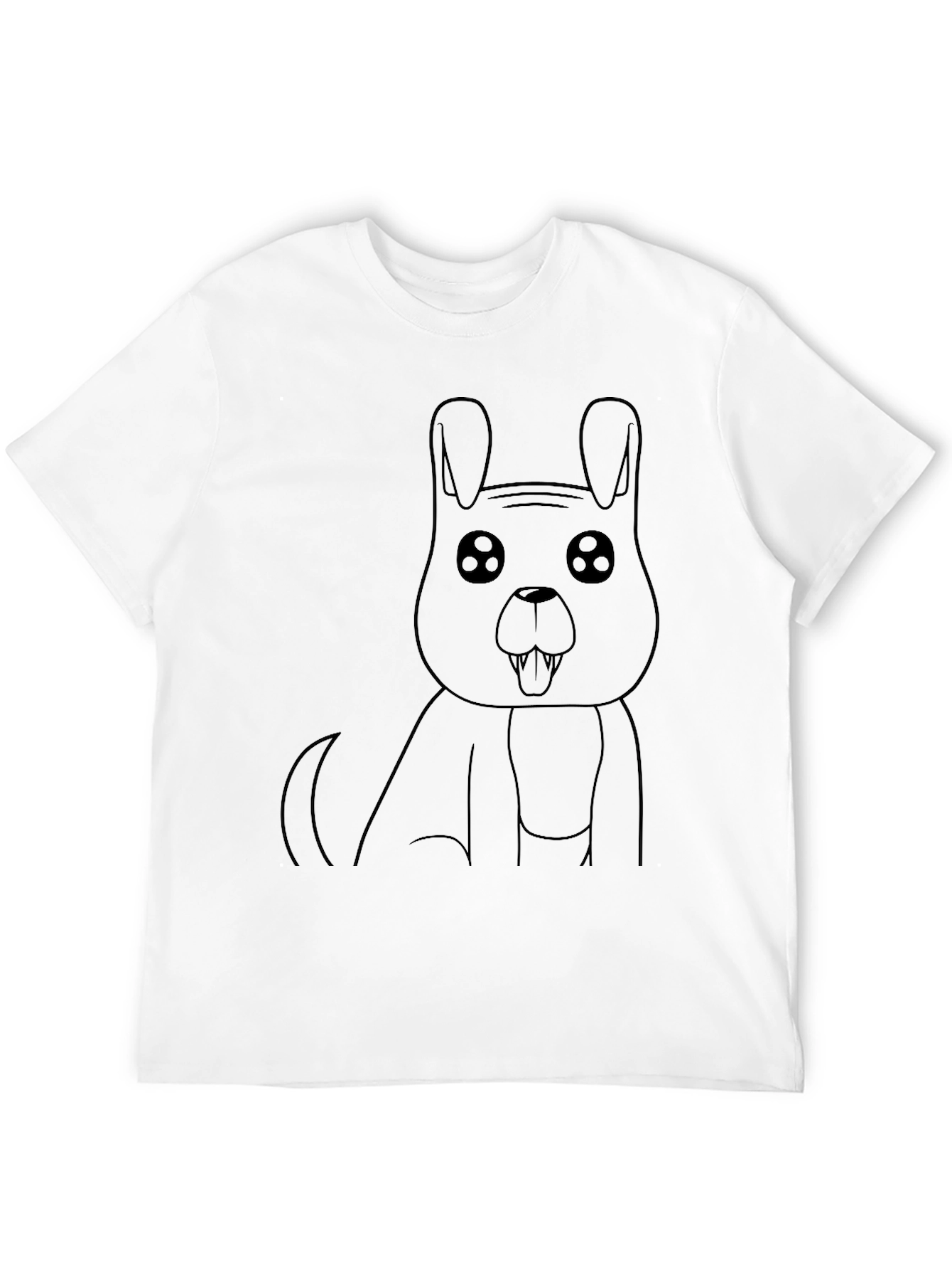 Cute Dog Graphic Black T-Shirt