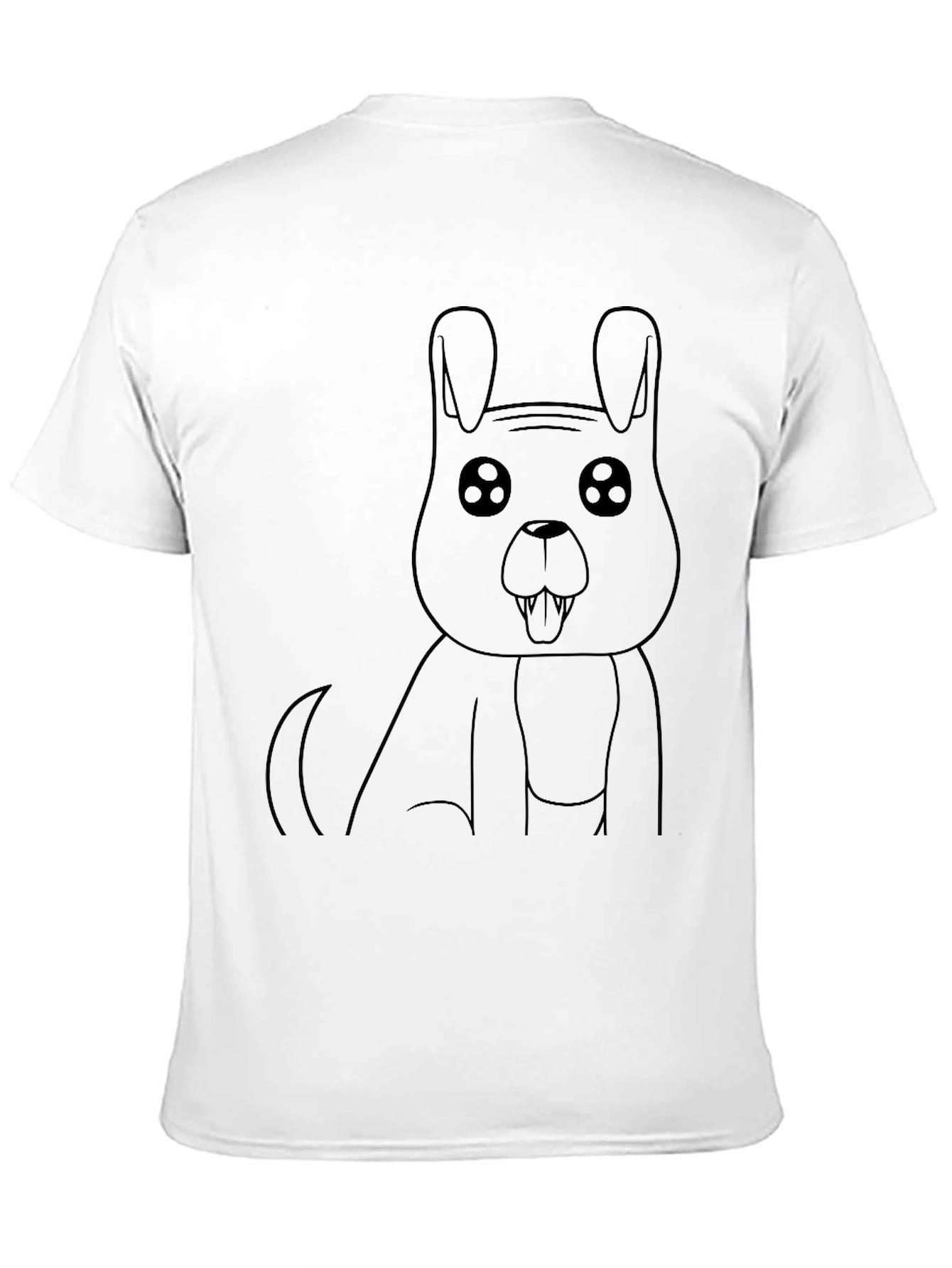 Cute Dog Graphic Black T-Shirt