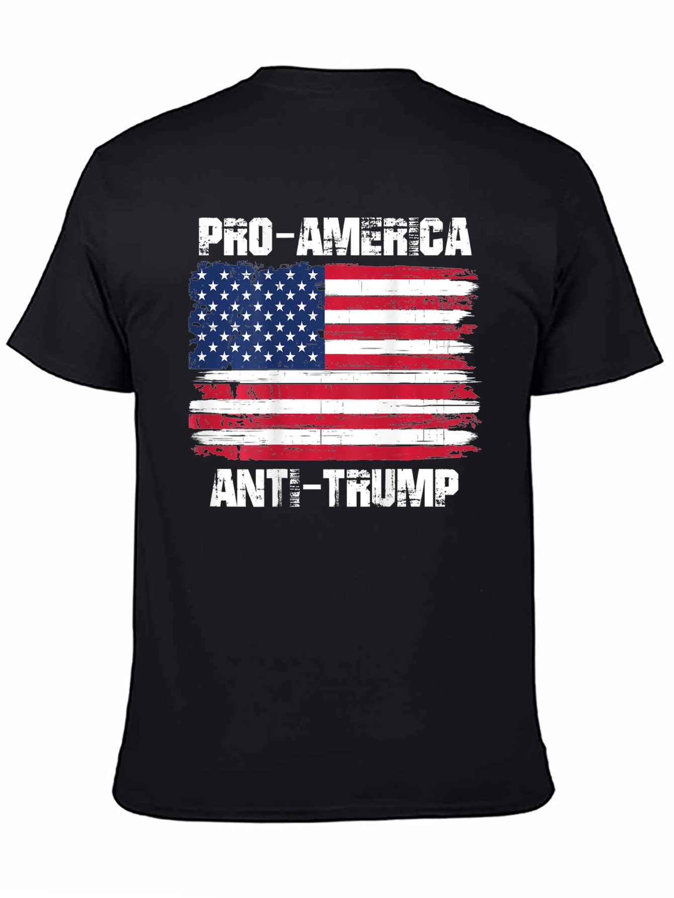 Pro-America Anti-Trump USA Flag T-Shirt