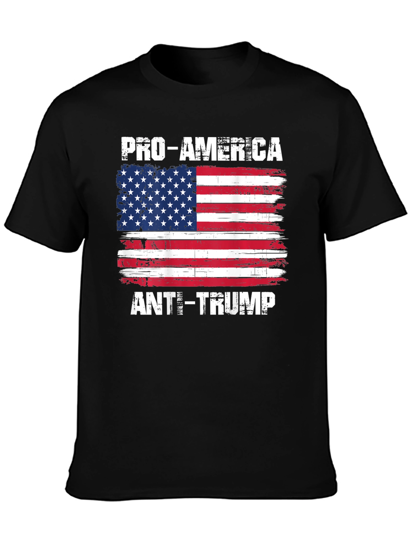 Pro-America Anti-Trump USA Flag T-Shirt
