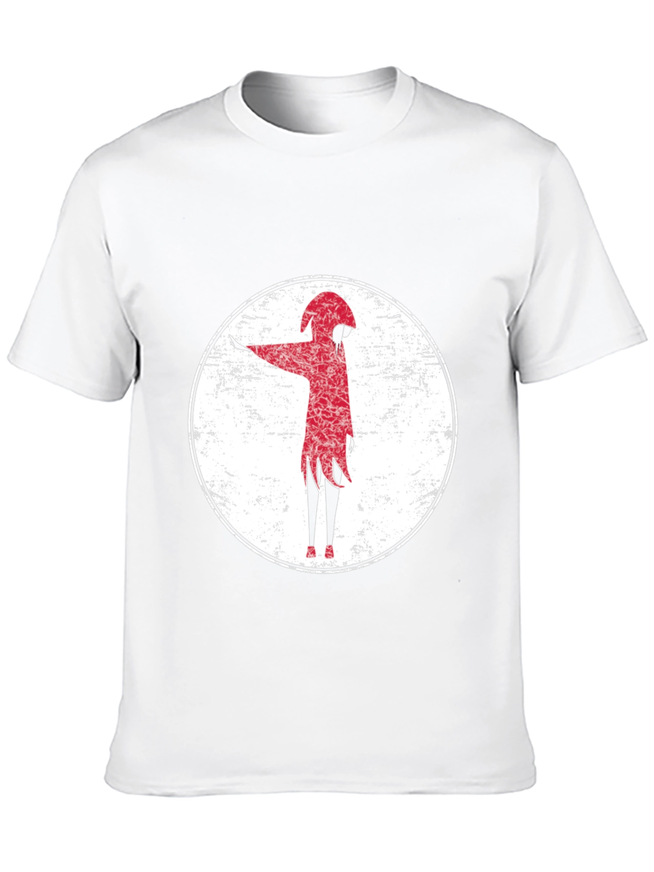 Red Figure Graphic Tee - Grunge Style