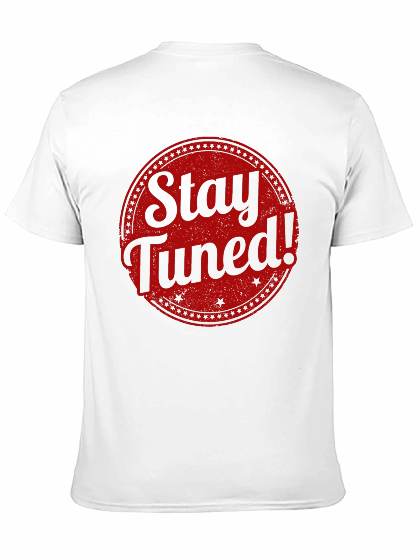 Stay Tuned Graphic Tee - Black Cotton T-Shirt