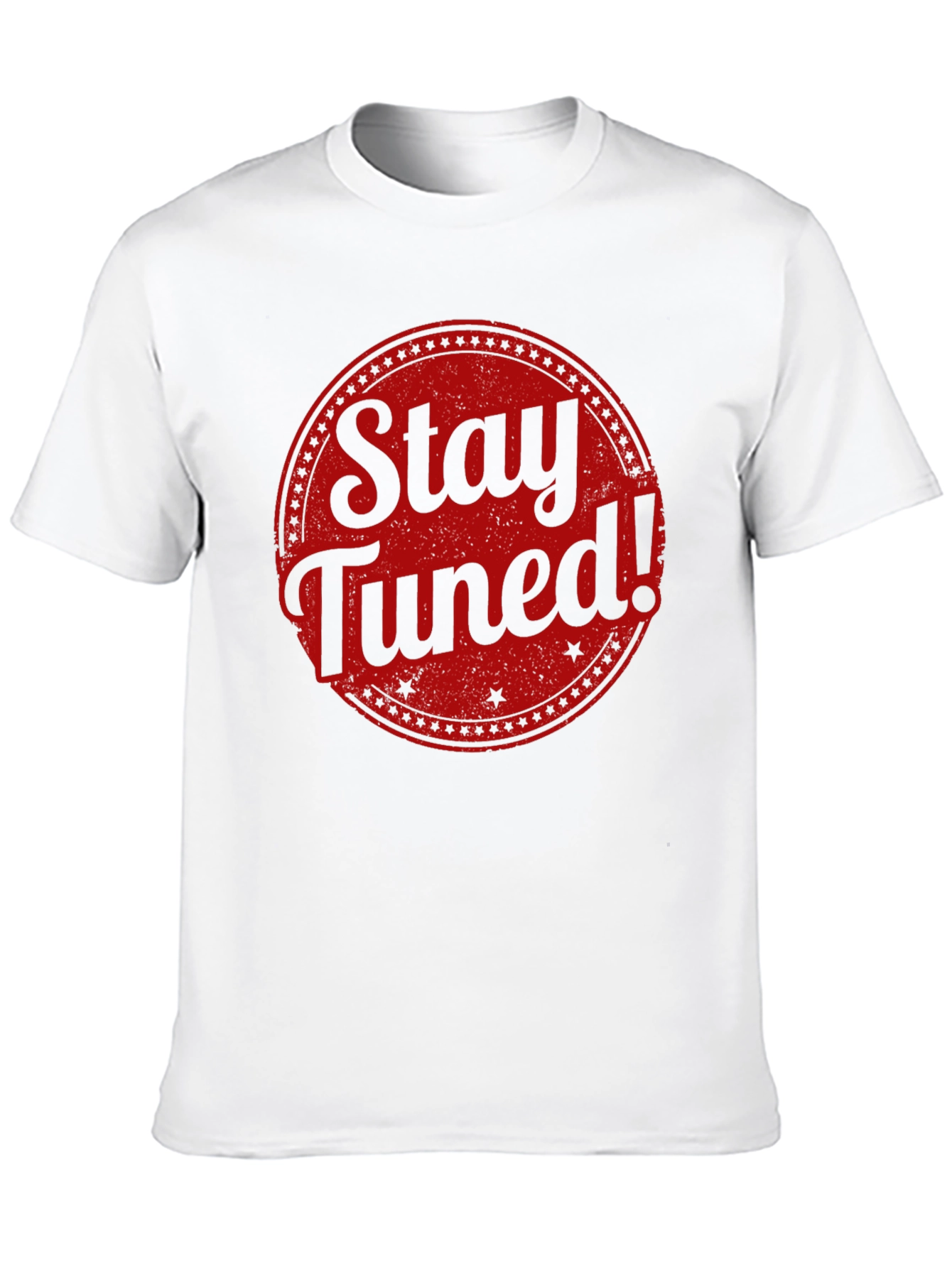 Stay Tuned Graphic Tee - Black Cotton T-Shirt