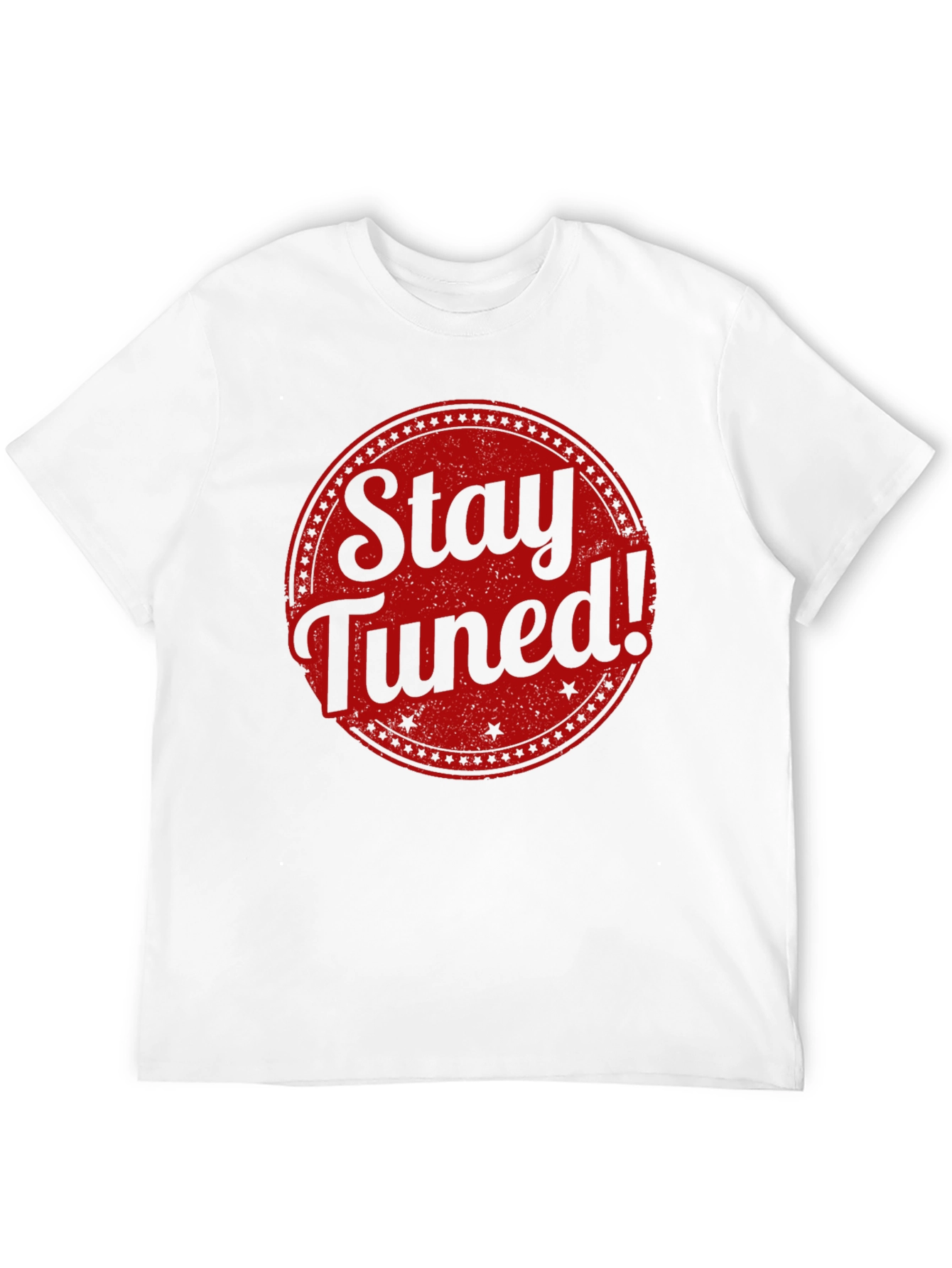 Stay Tuned Graphic Tee - Black Cotton T-Shirt