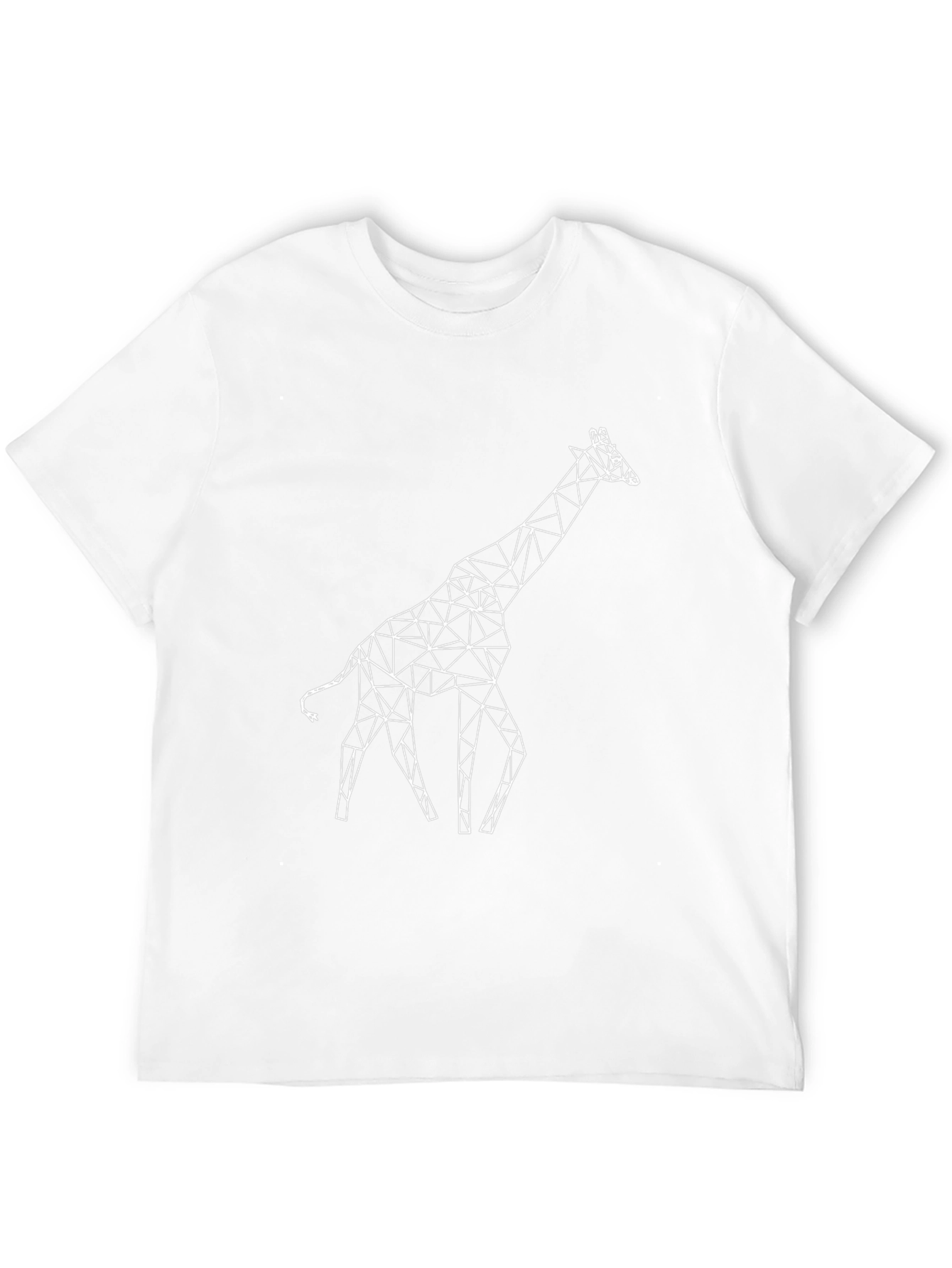 Geometric Giraffe T-Shirt - Unique Polygonal Design