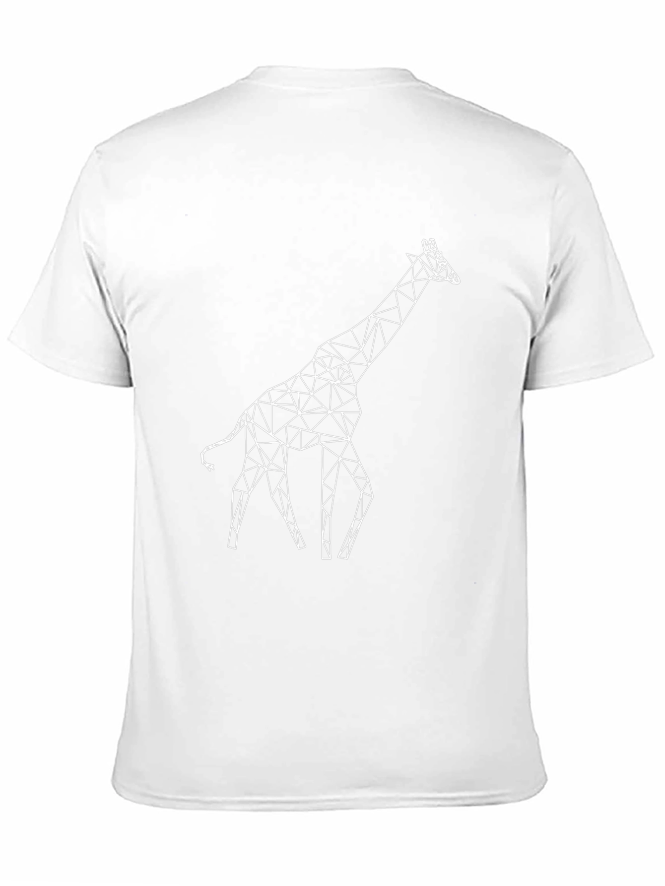 Geometric Giraffe T-Shirt - Unique Polygonal Design