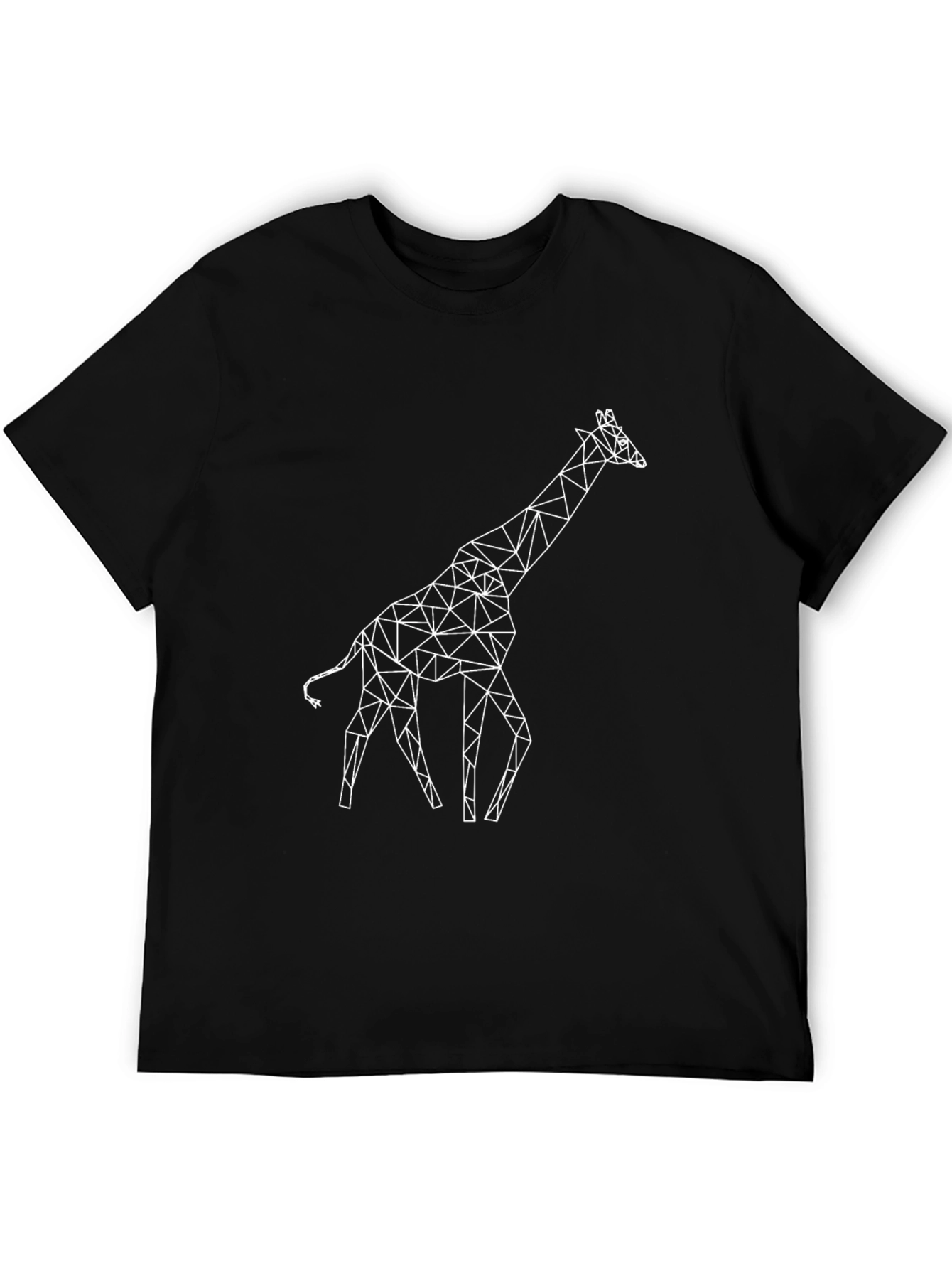 Geometric Giraffe T-Shirt - Unique Polygonal Design