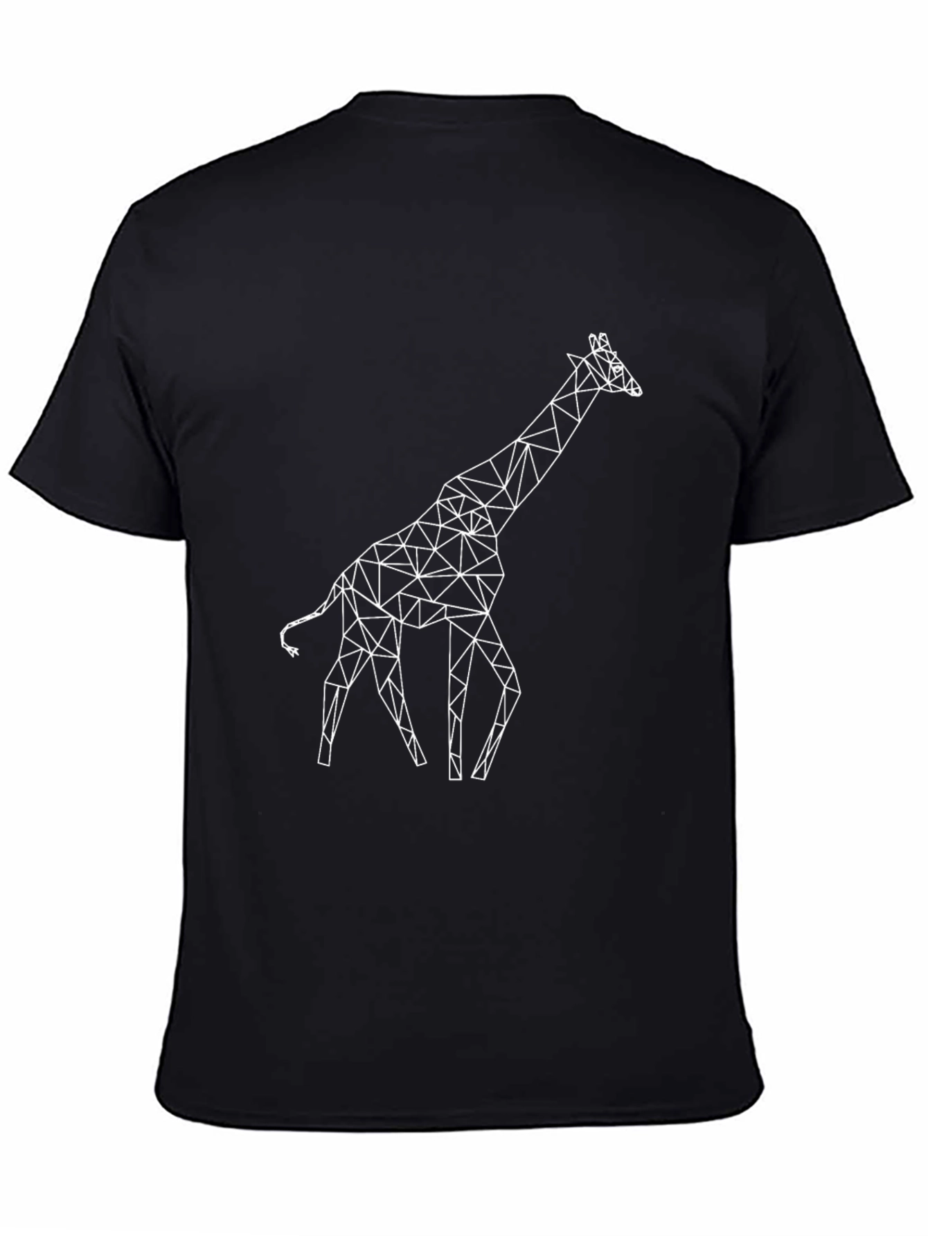 Geometric Giraffe T-Shirt - Unique Polygonal Design