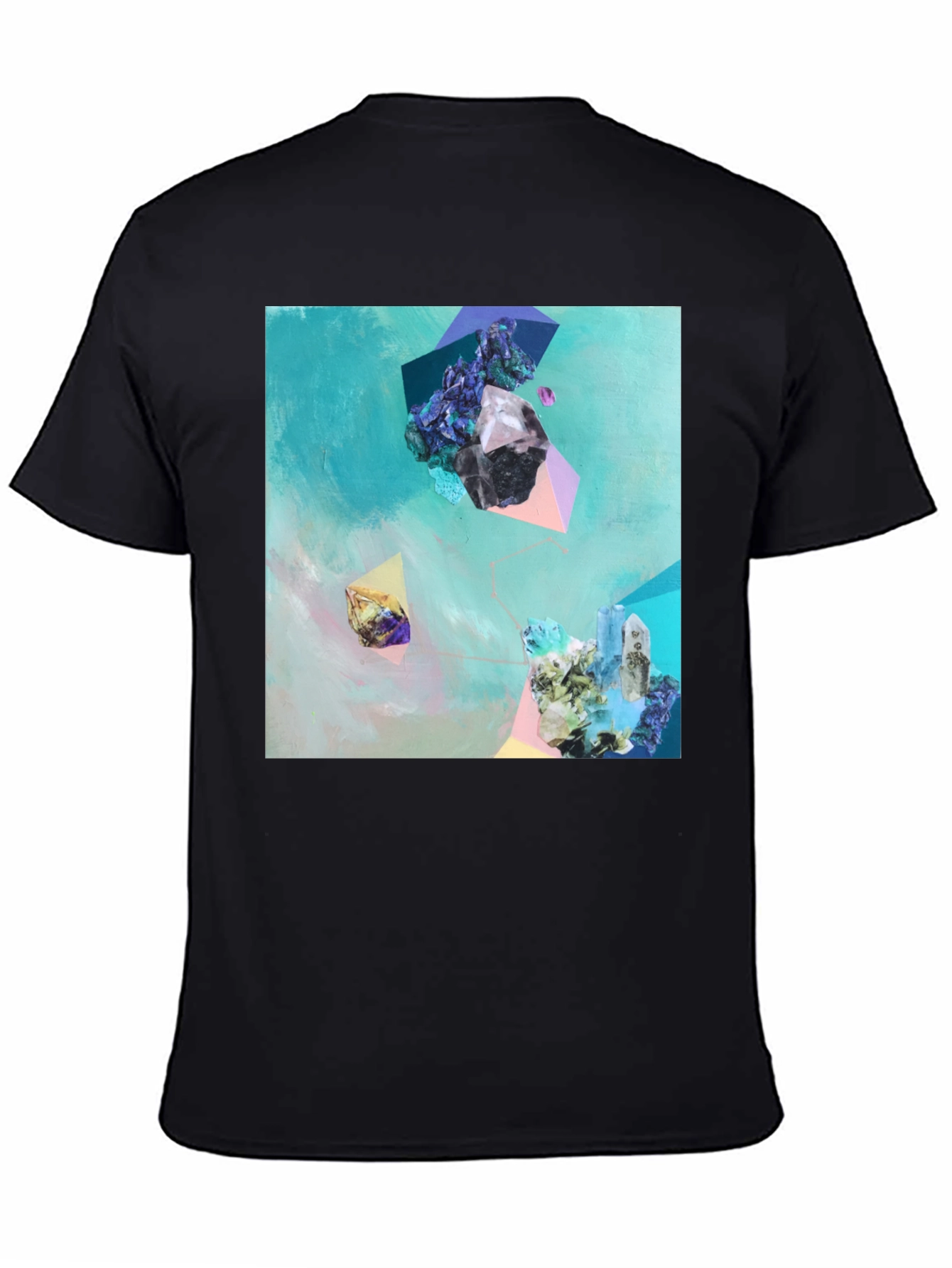 Abstract Crystal Art Black T-Shirt