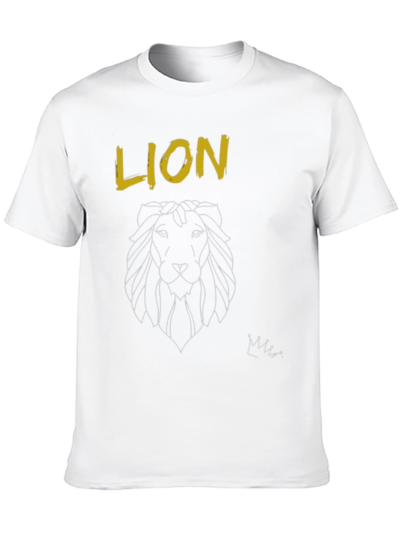 Lion Graphic Print T-Shirt - Stylish Mens Tee