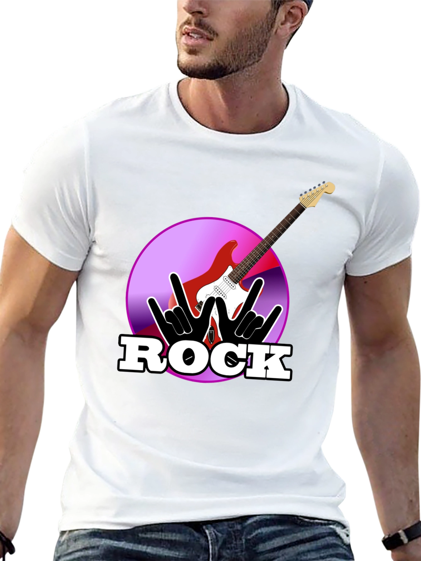 Rock Guitar Graphic T-Shirt - Music Lover Tee