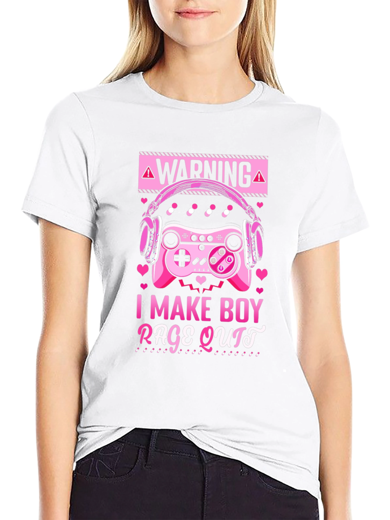 Gamer Girl I Make Boy Rage Quit Black T-Shirt