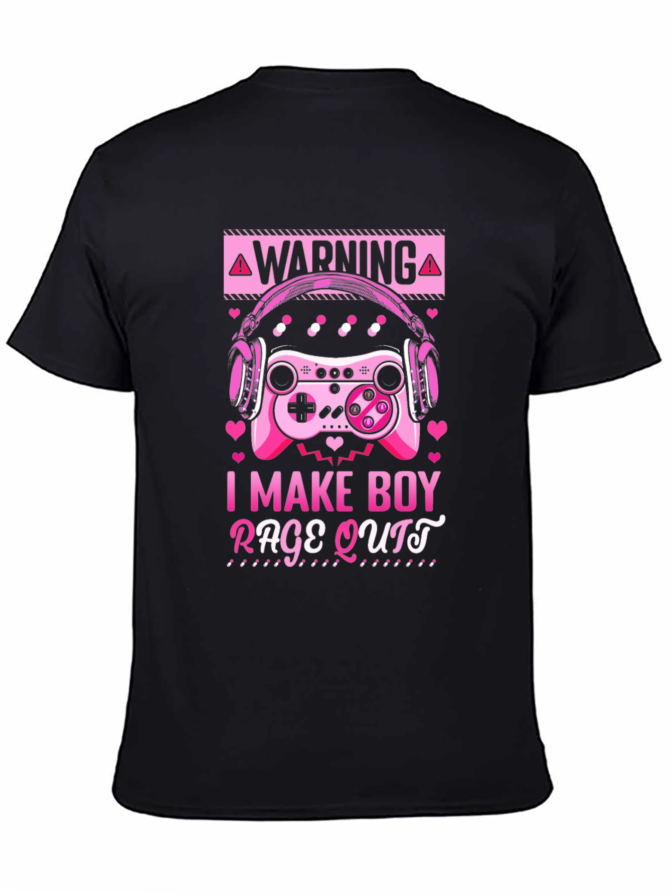 Gamer Girl I Make Boy Rage Quit Black T-Shirt