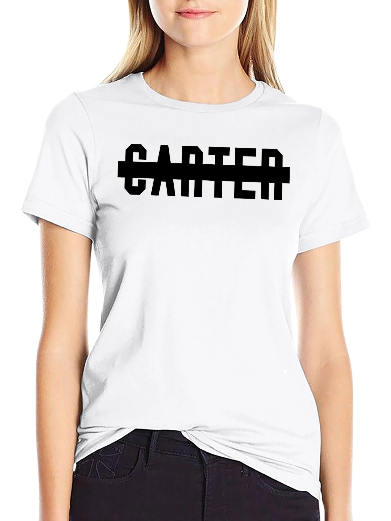 Black Carter Graphic Tee Shirt