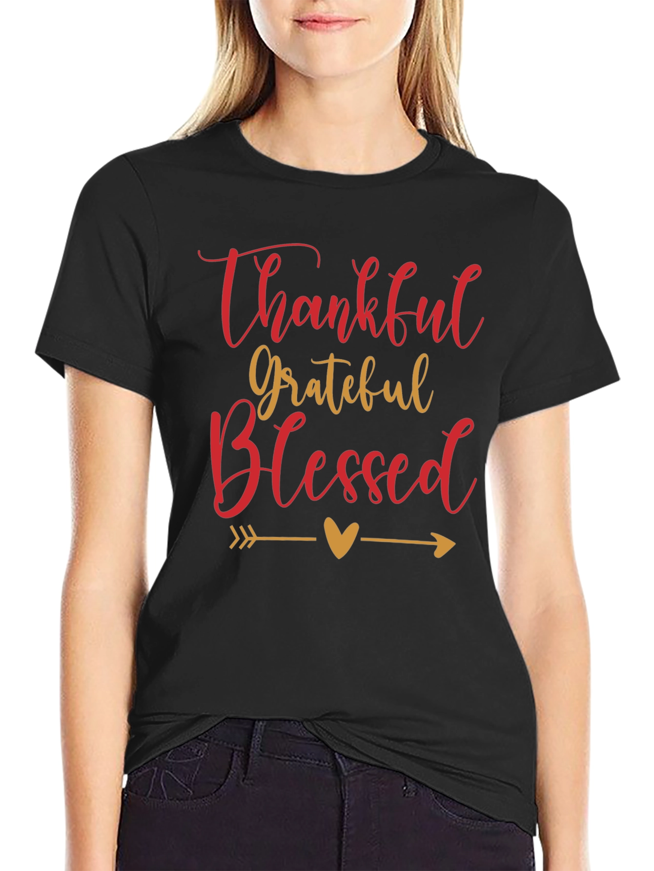 Thankful Grateful Blessed Graphic Tee