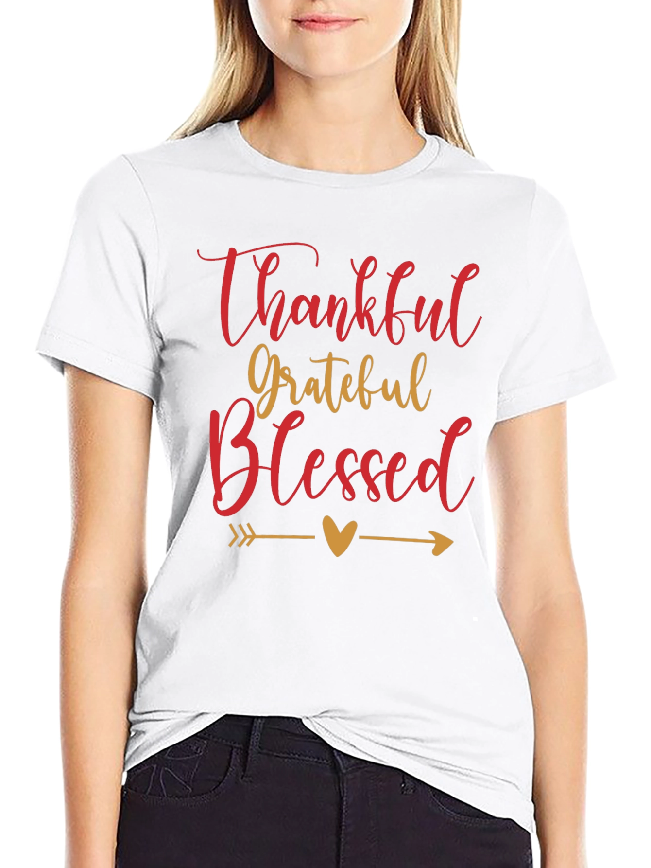 Thankful Grateful Blessed Graphic Tee