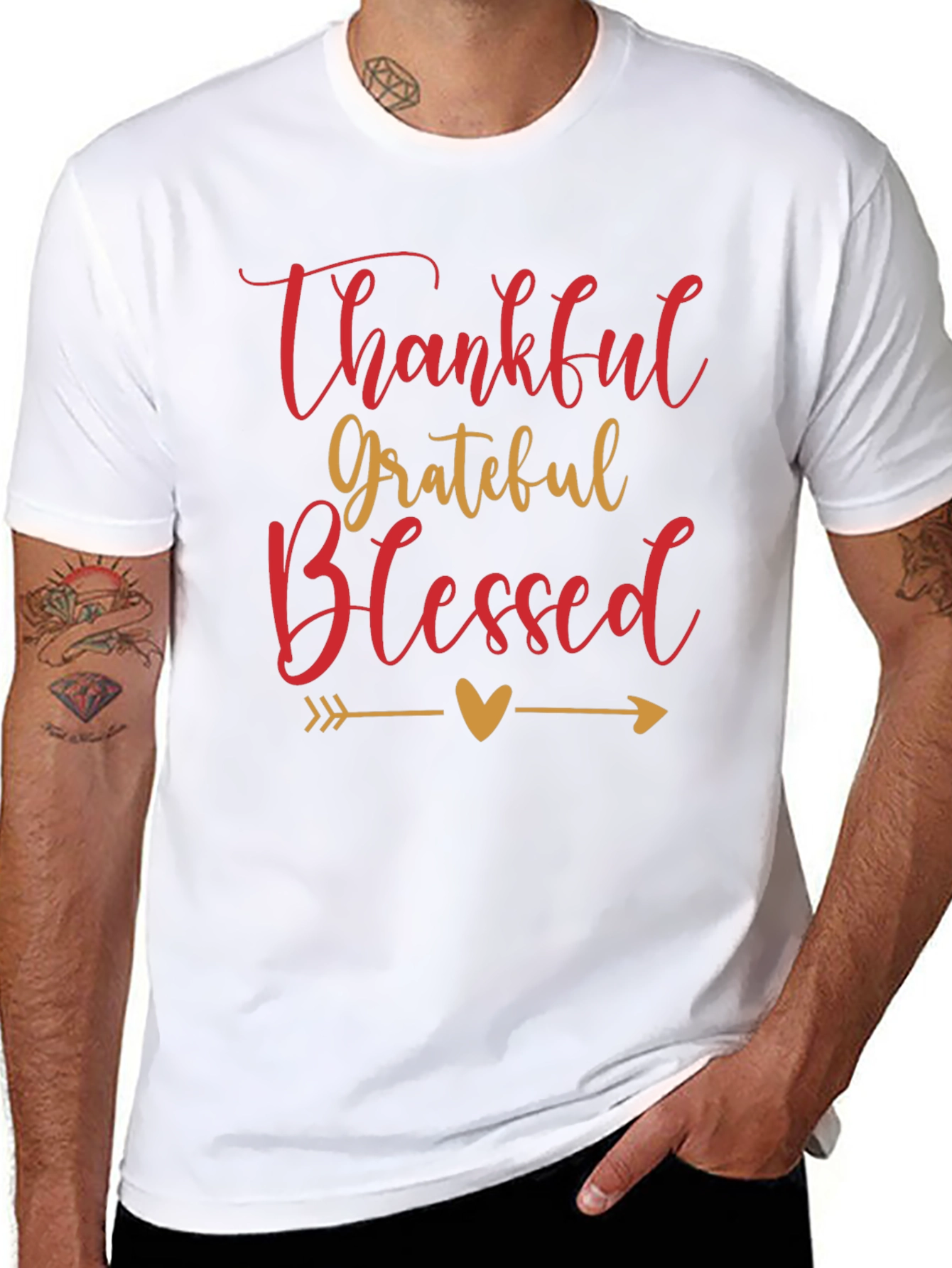 Thankful Grateful Blessed Graphic Tee