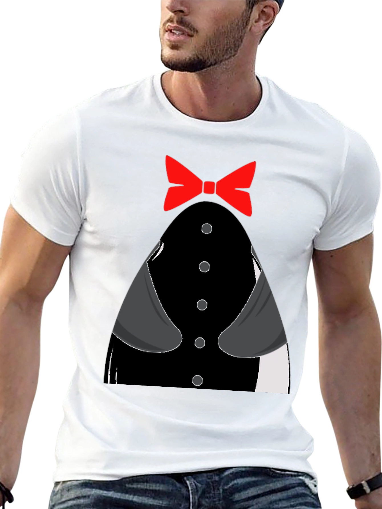 Tuxedo T-Shirt - Novelty Bowtie Design