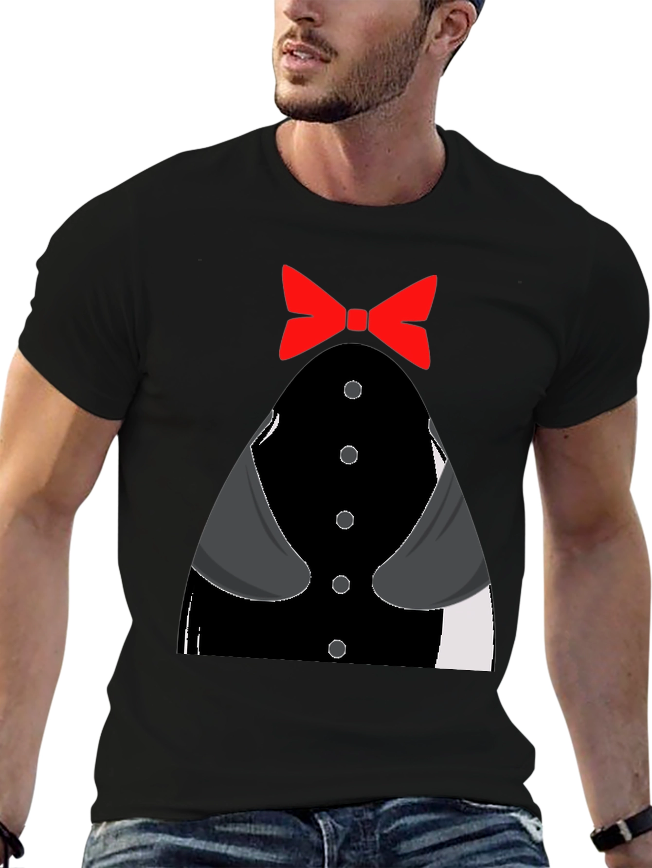 Tuxedo T-Shirt - Novelty Bowtie Design