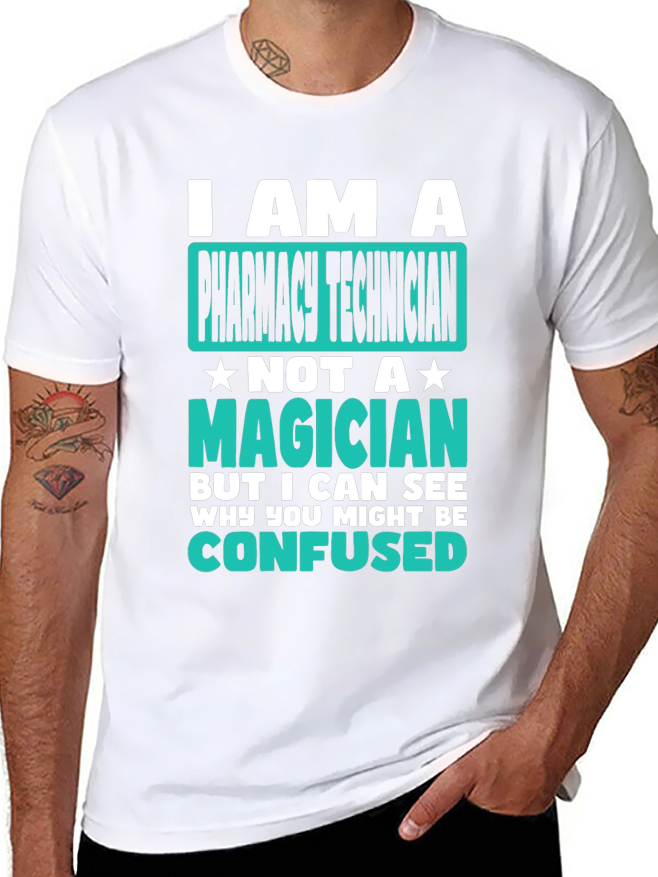 Pharmacy Technician T-Shirt: Not a Magician Tee