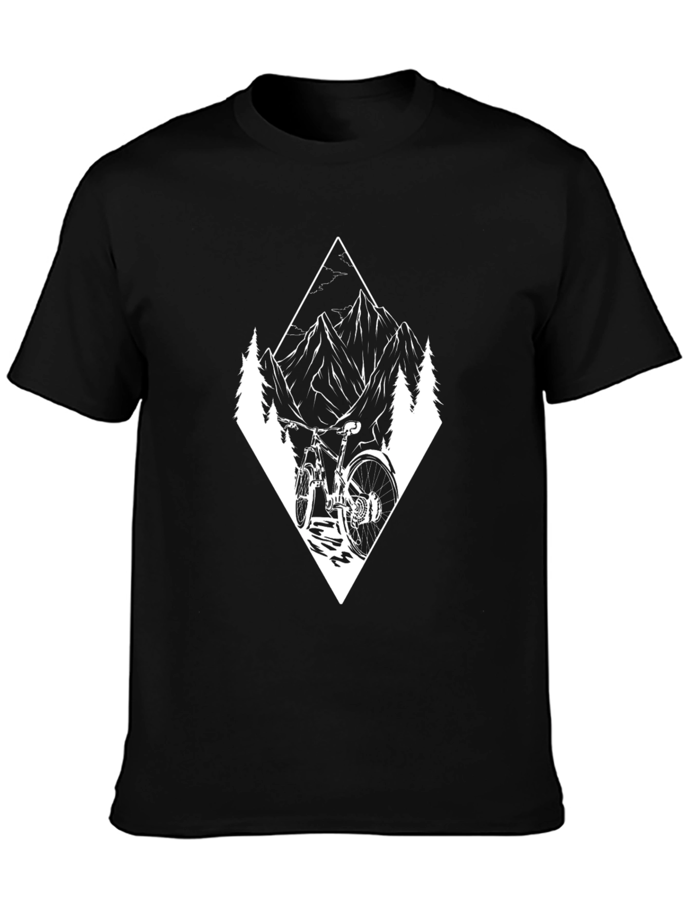 Mountain Bike Adventure Graphic Tee - Black