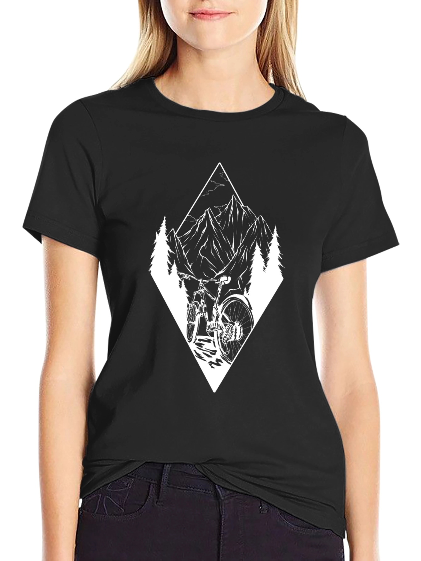 Mountain Bike Adventure Graphic Tee - Black