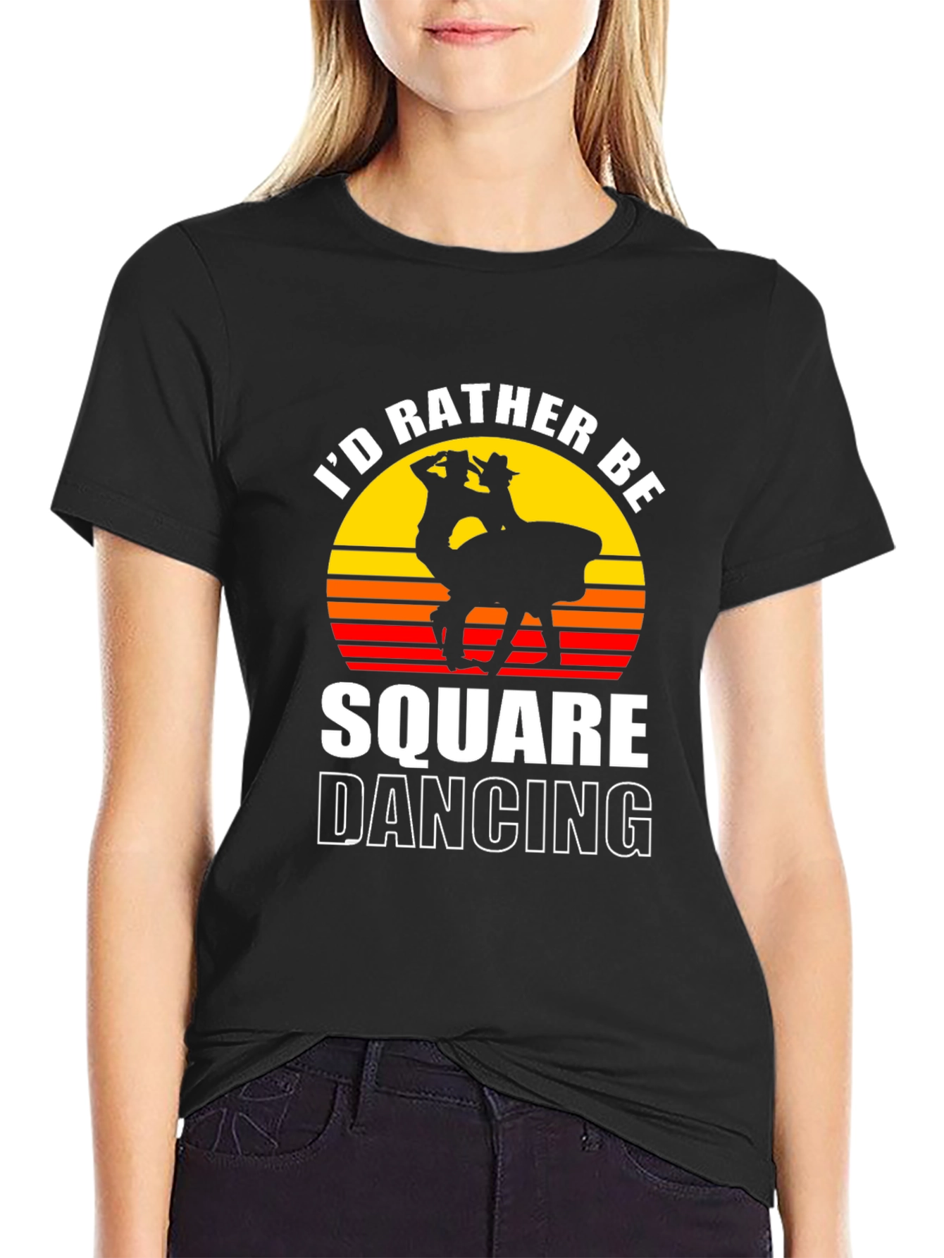 Id Rather Be Square Dancing Graphic Tee