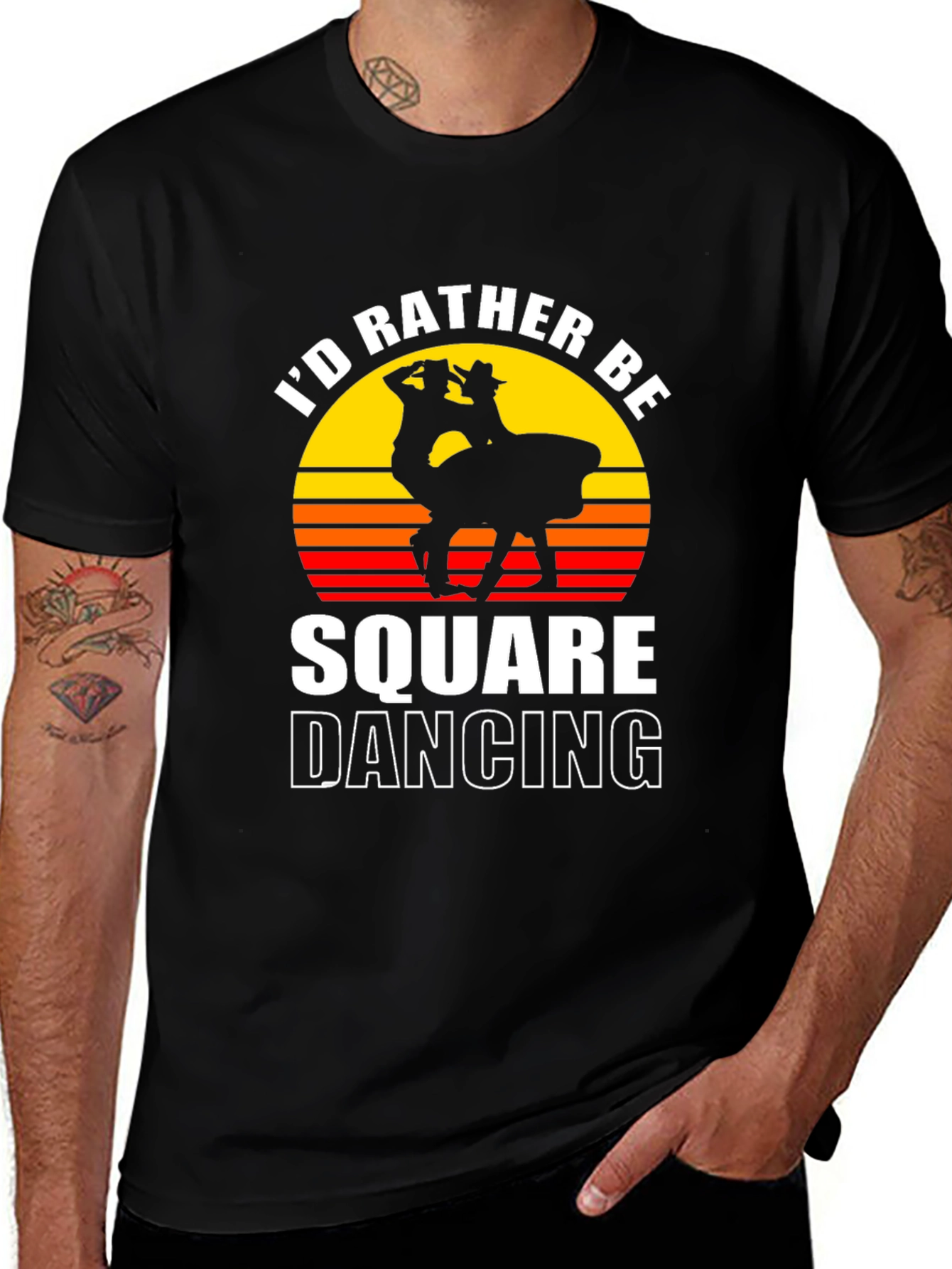Id Rather Be Square Dancing Graphic Tee