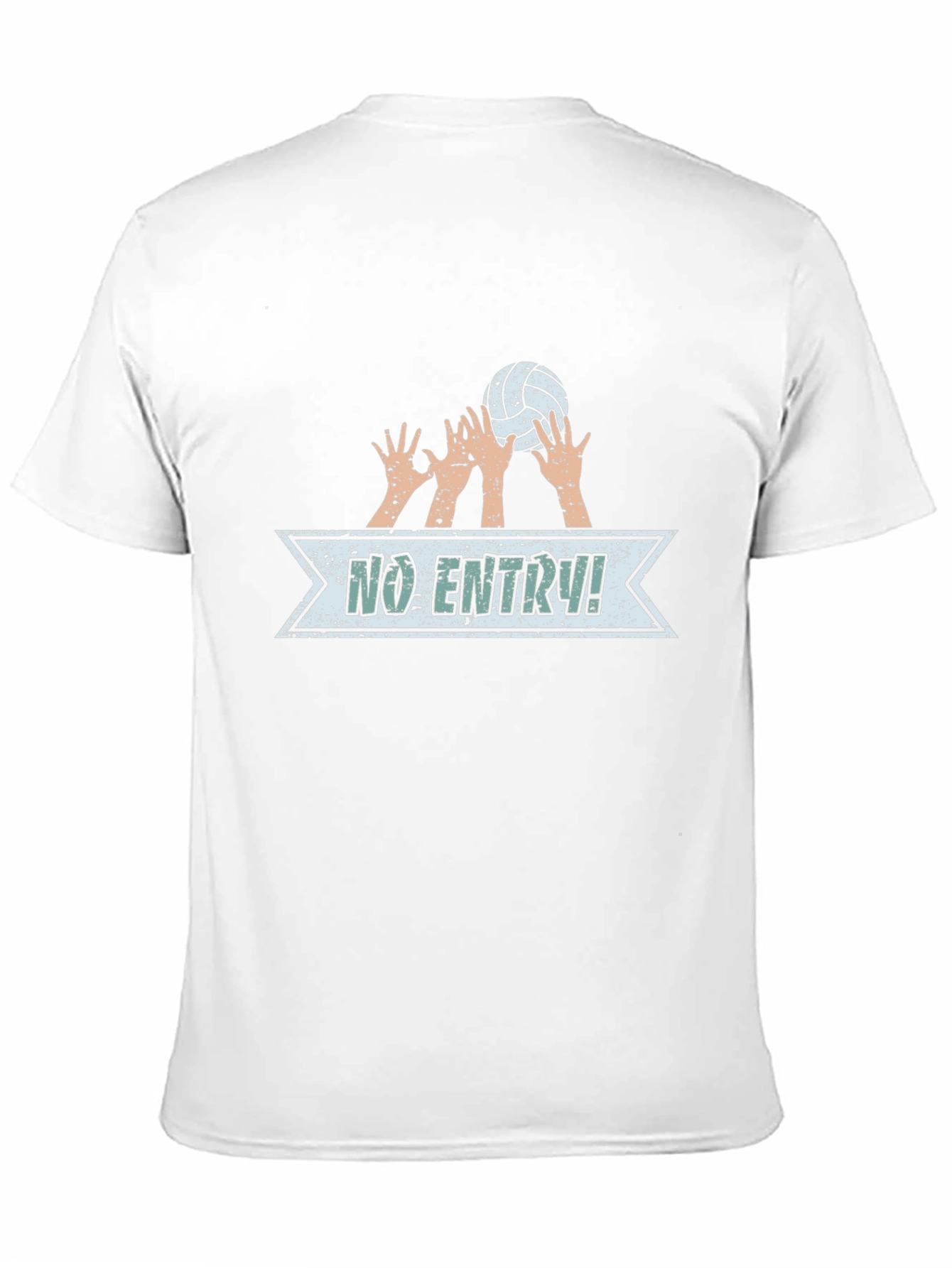 Volleyball No Entry Graphic Black T-Shirt