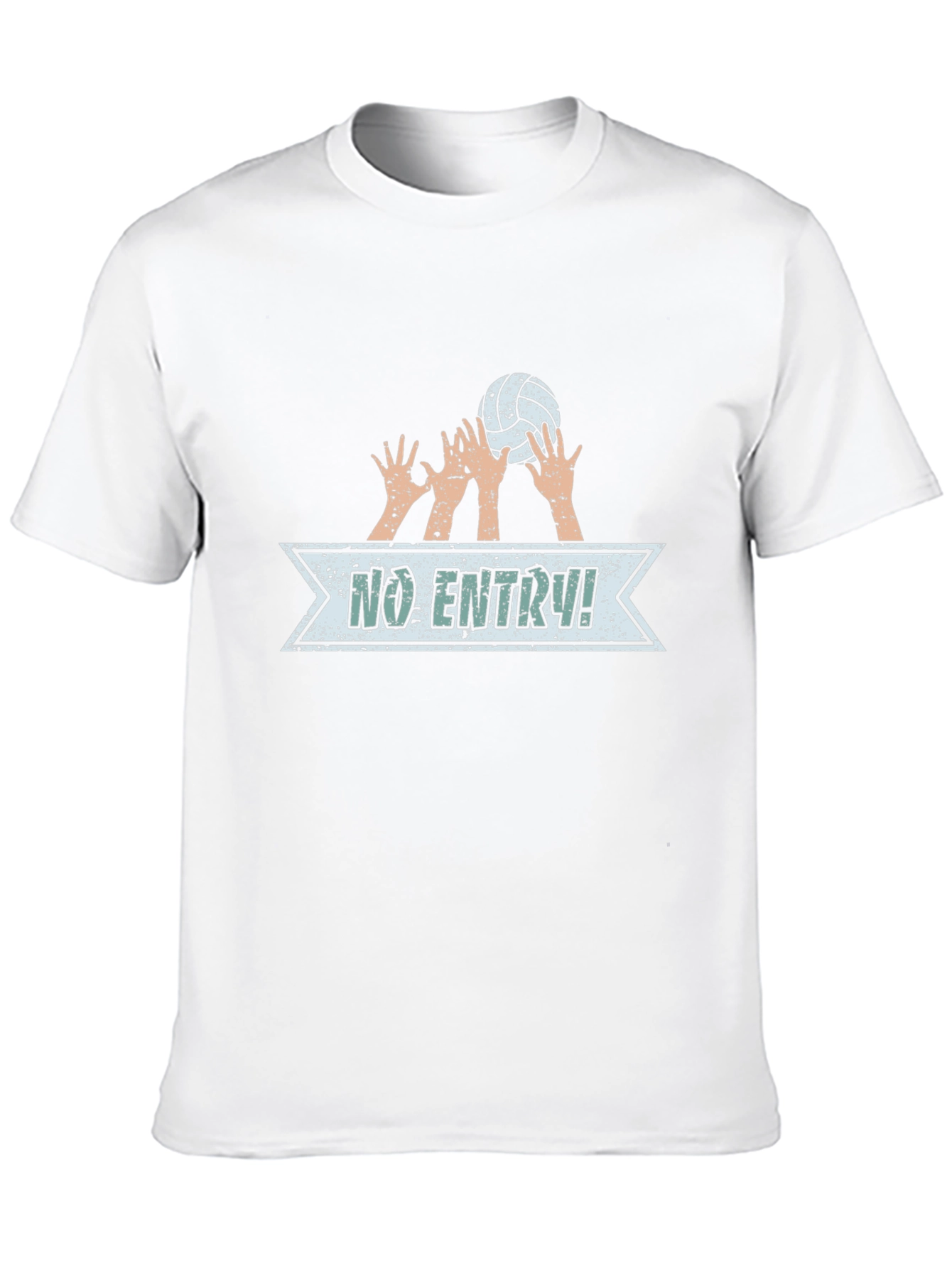 Volleyball No Entry Graphic Black T-Shirt