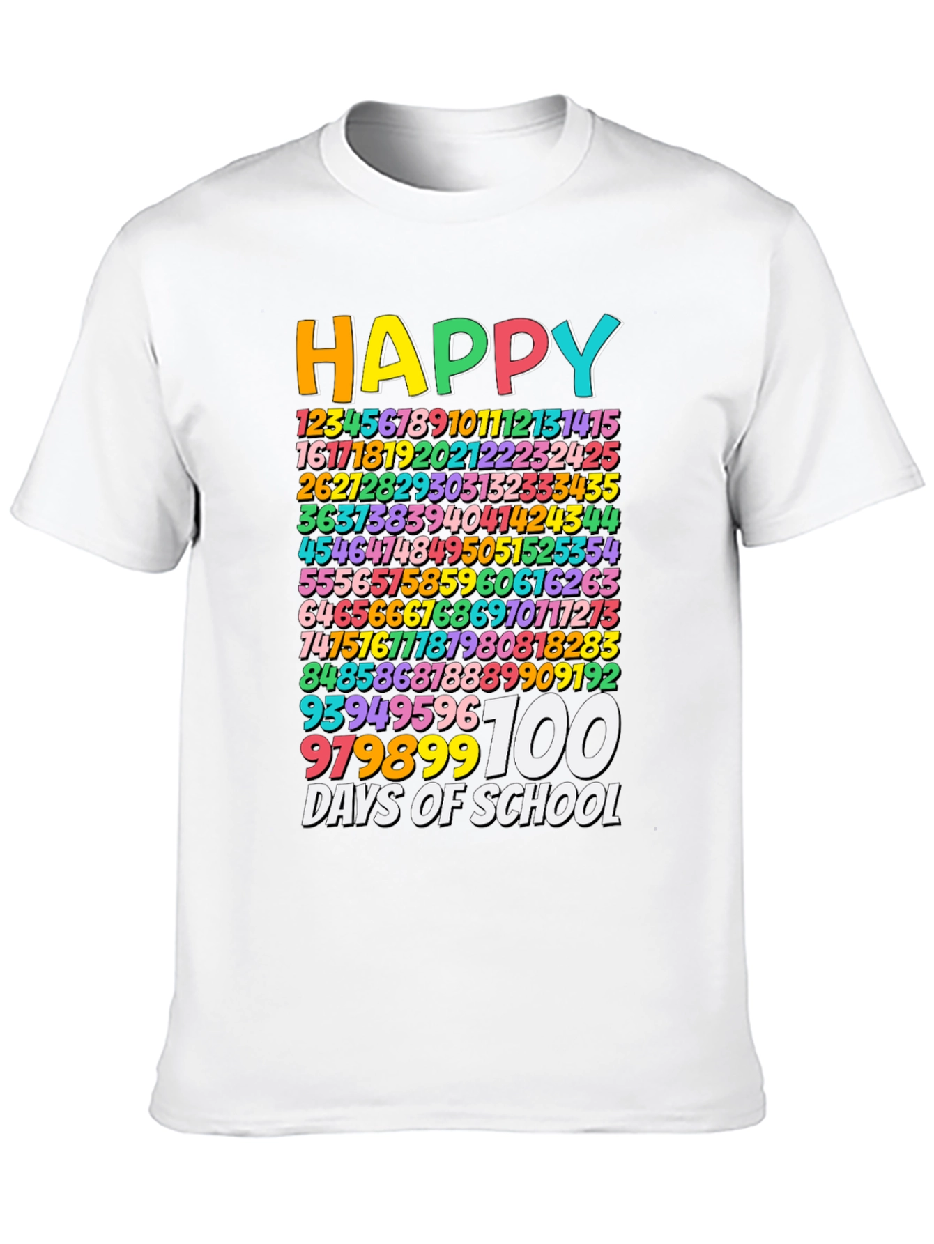 Happy 100 Days of School Black T-Shirt