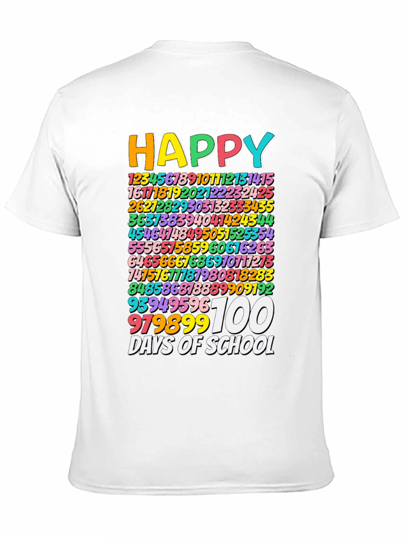 Happy 100 Days of School Black T-Shirt