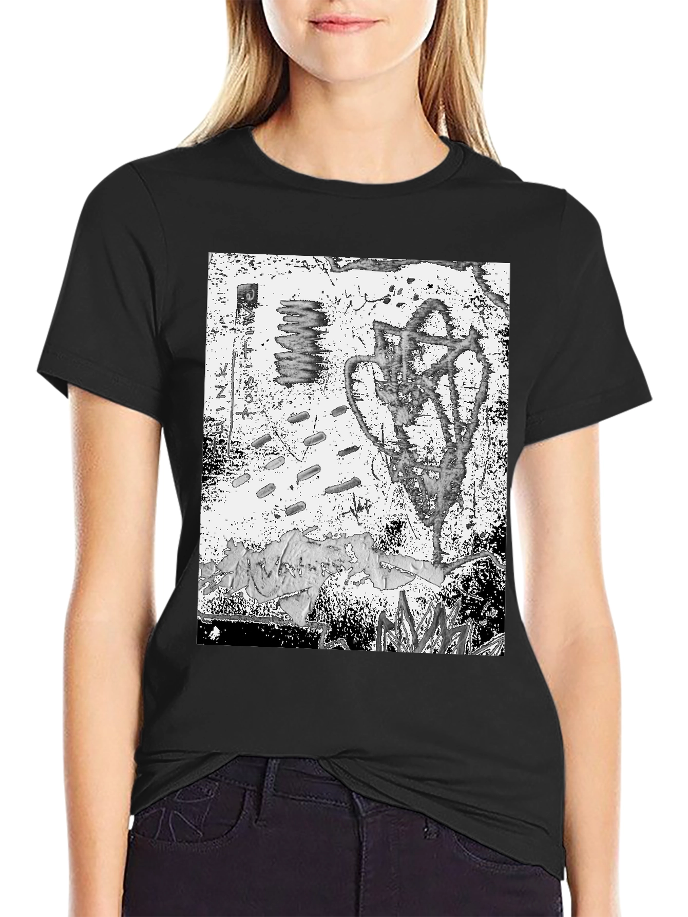 Abstract Graphic Tee - Black Unisex T-Shirt